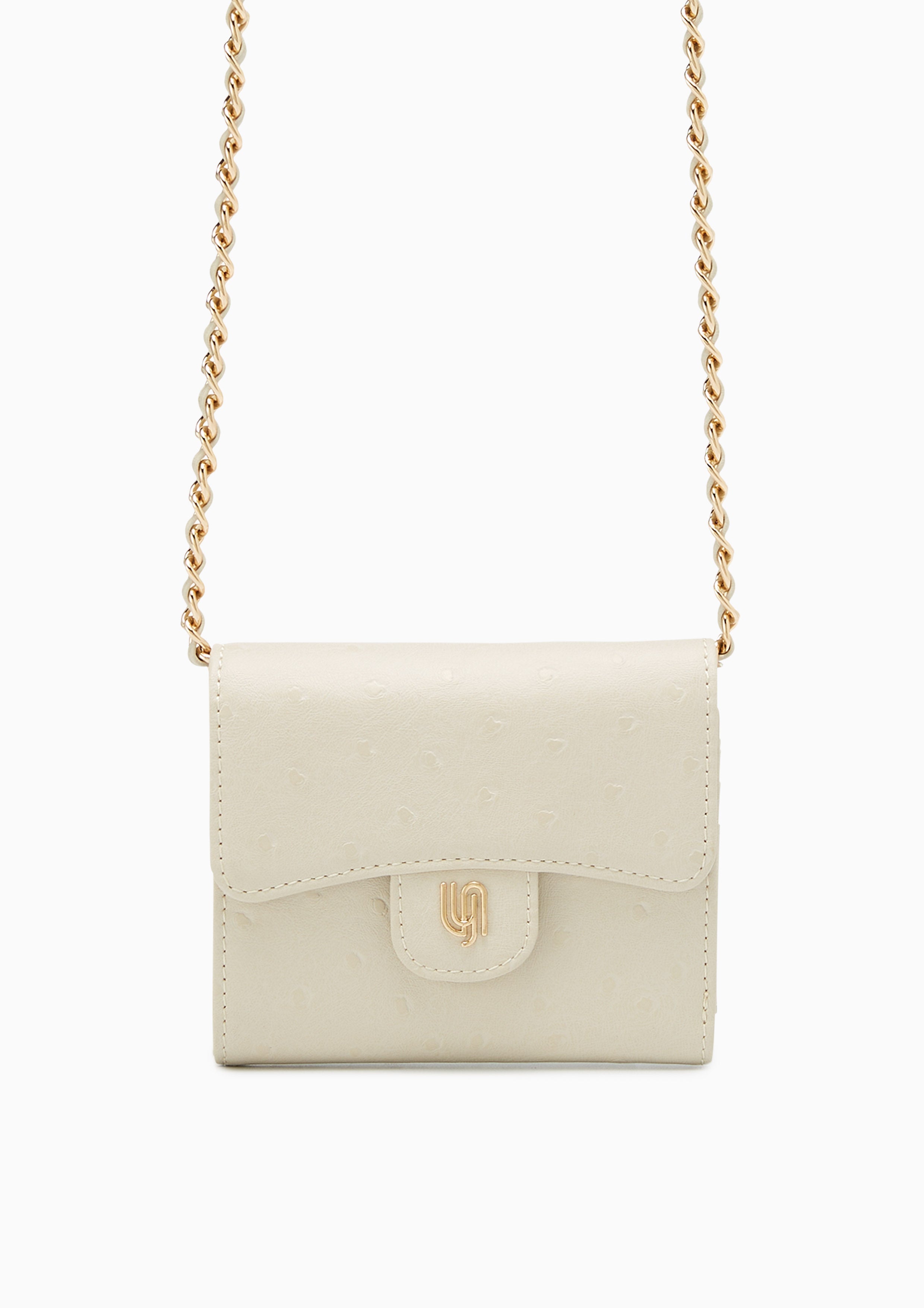 Kaela Infinite Short Wallet On Chain Beige