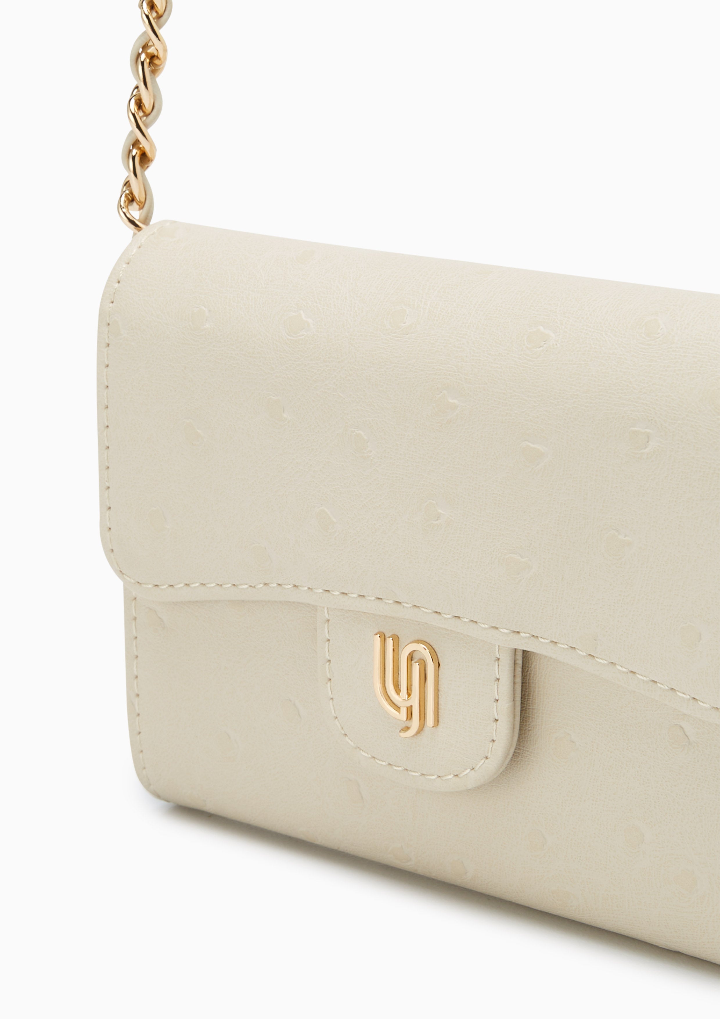 Kaela Infinite Short Wallet On Chain Beige