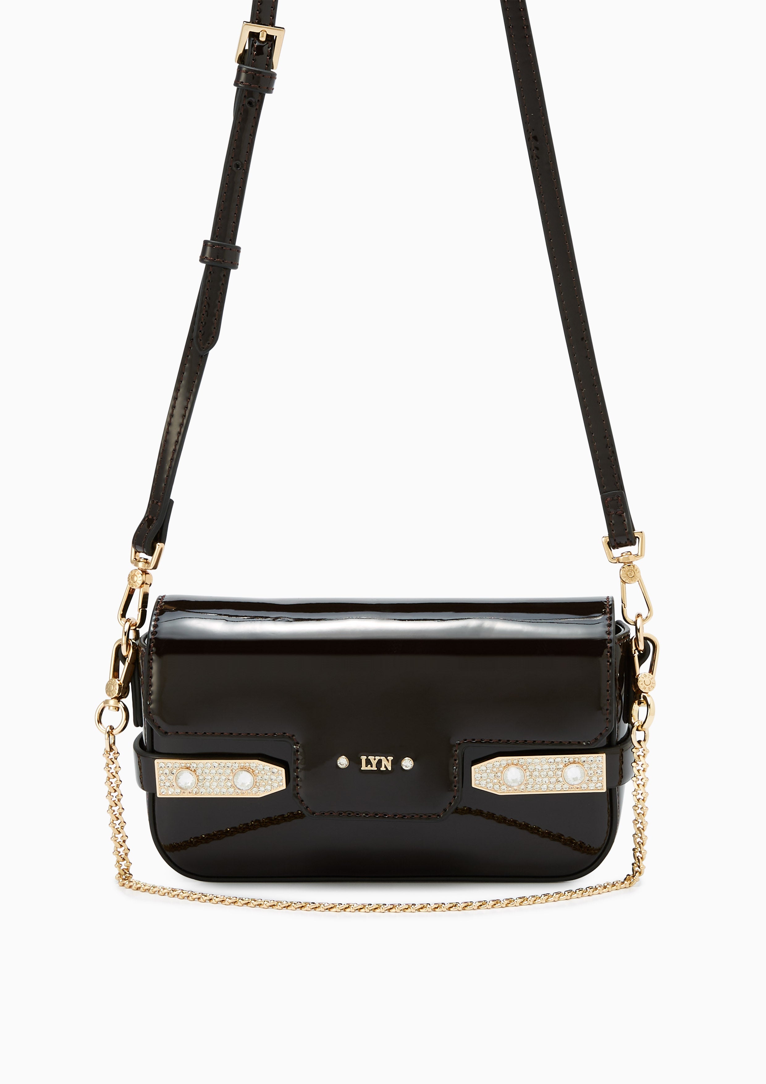 Fineness Karat Mini Crossbody Bag Dark Brown - Lyn TH