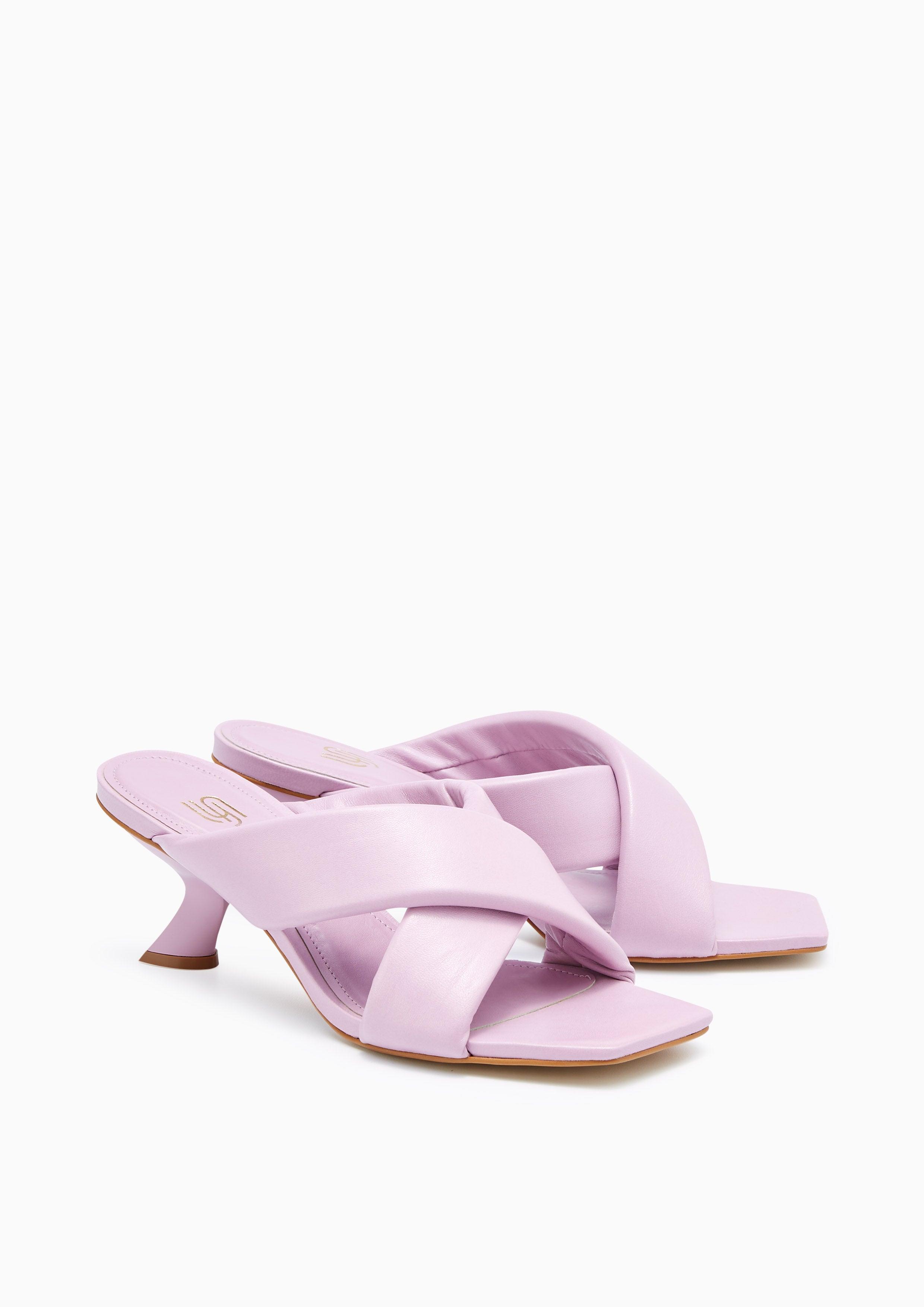 Bashful Infinite Low Heel Sandals Purple - Lyn TH