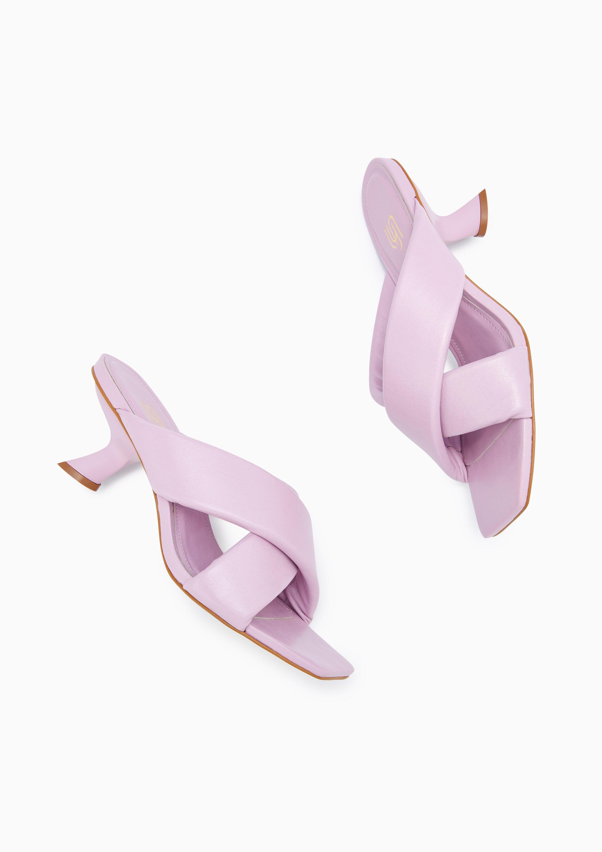 Bashful Infinite Low Heel Sandals Purple - Lyn TH