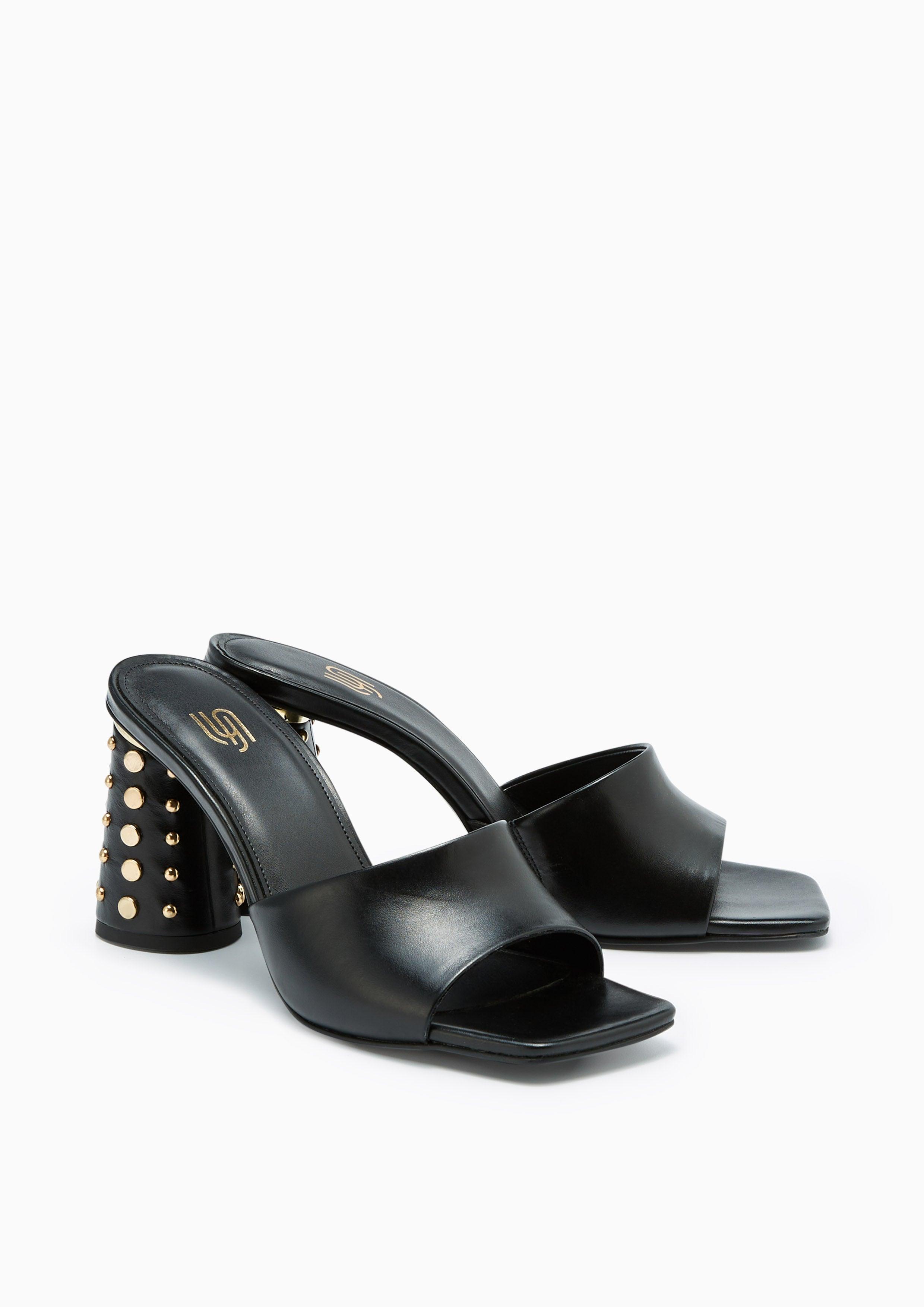 Blora Infinite Mid Heel Sandals Black - Lyn TH