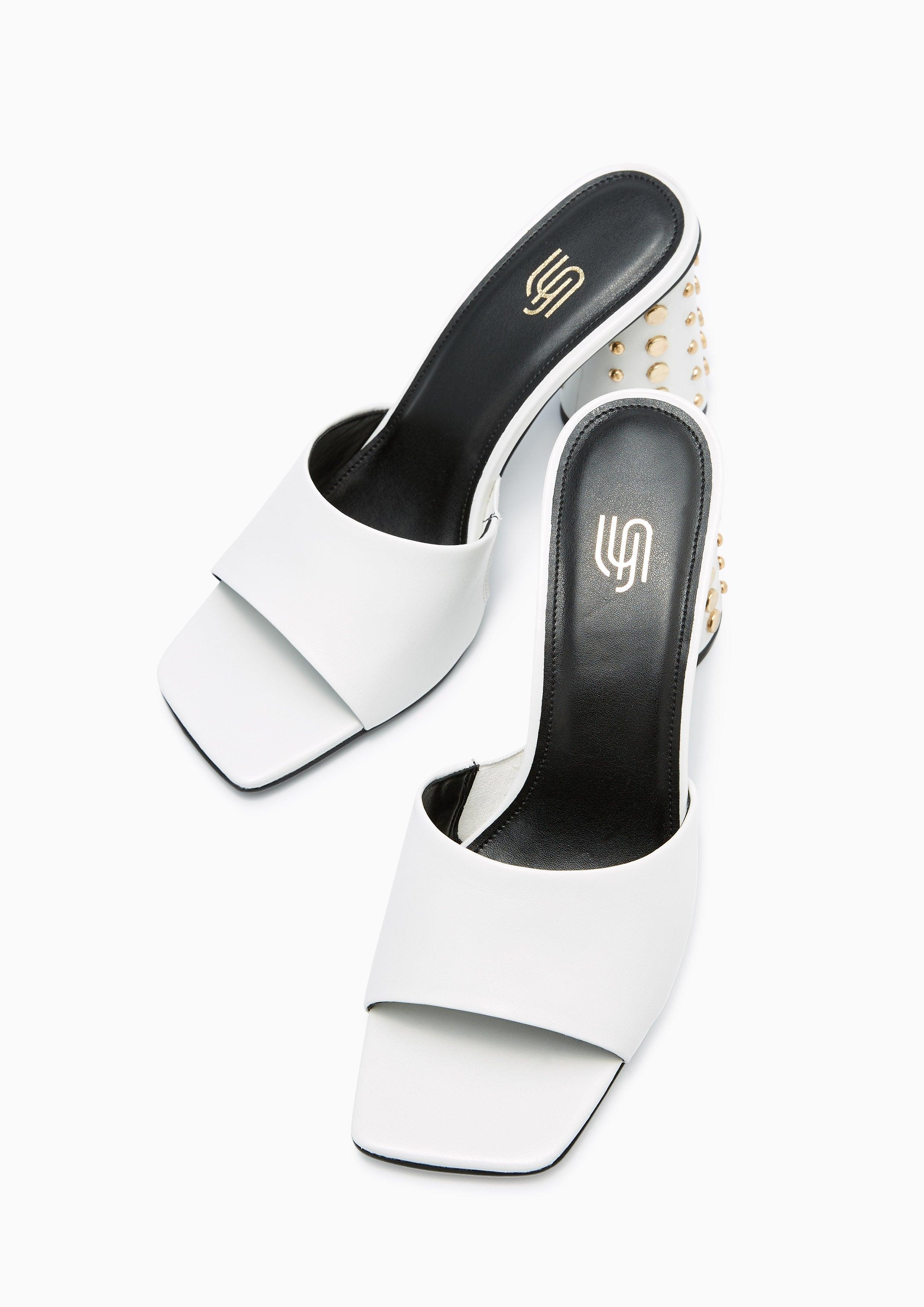 Blora Infinite Mid Heel Sandals White - Lyn TH