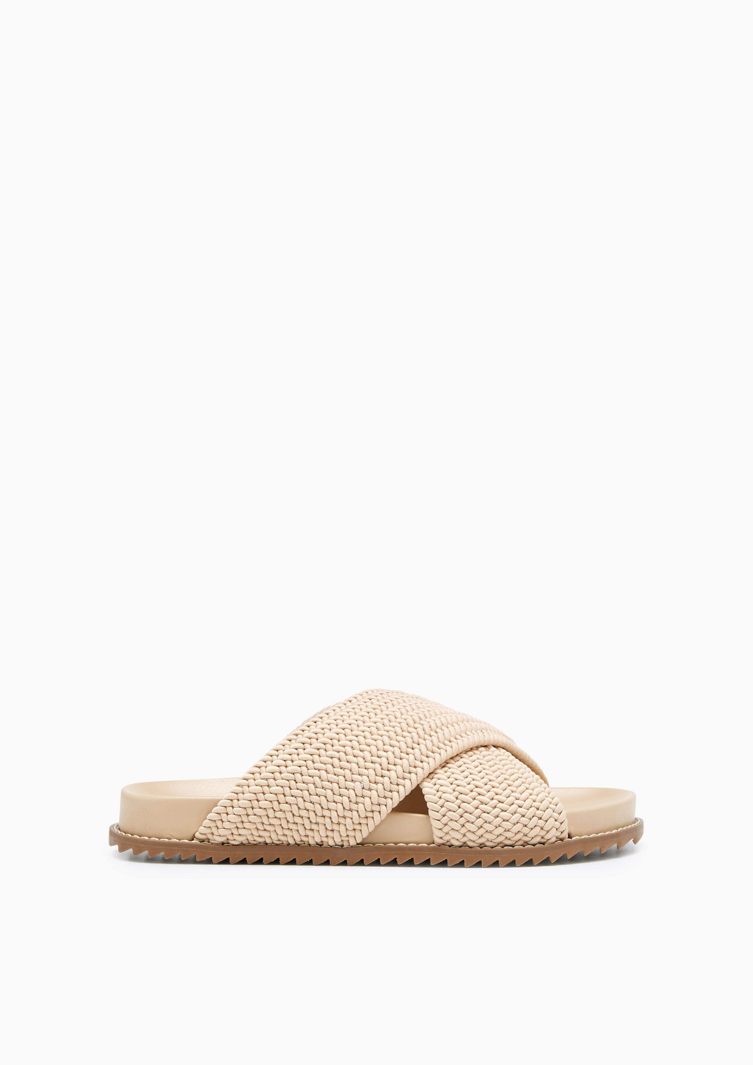 Besbes Infinite Flat Sandals Beige - Lyn TH