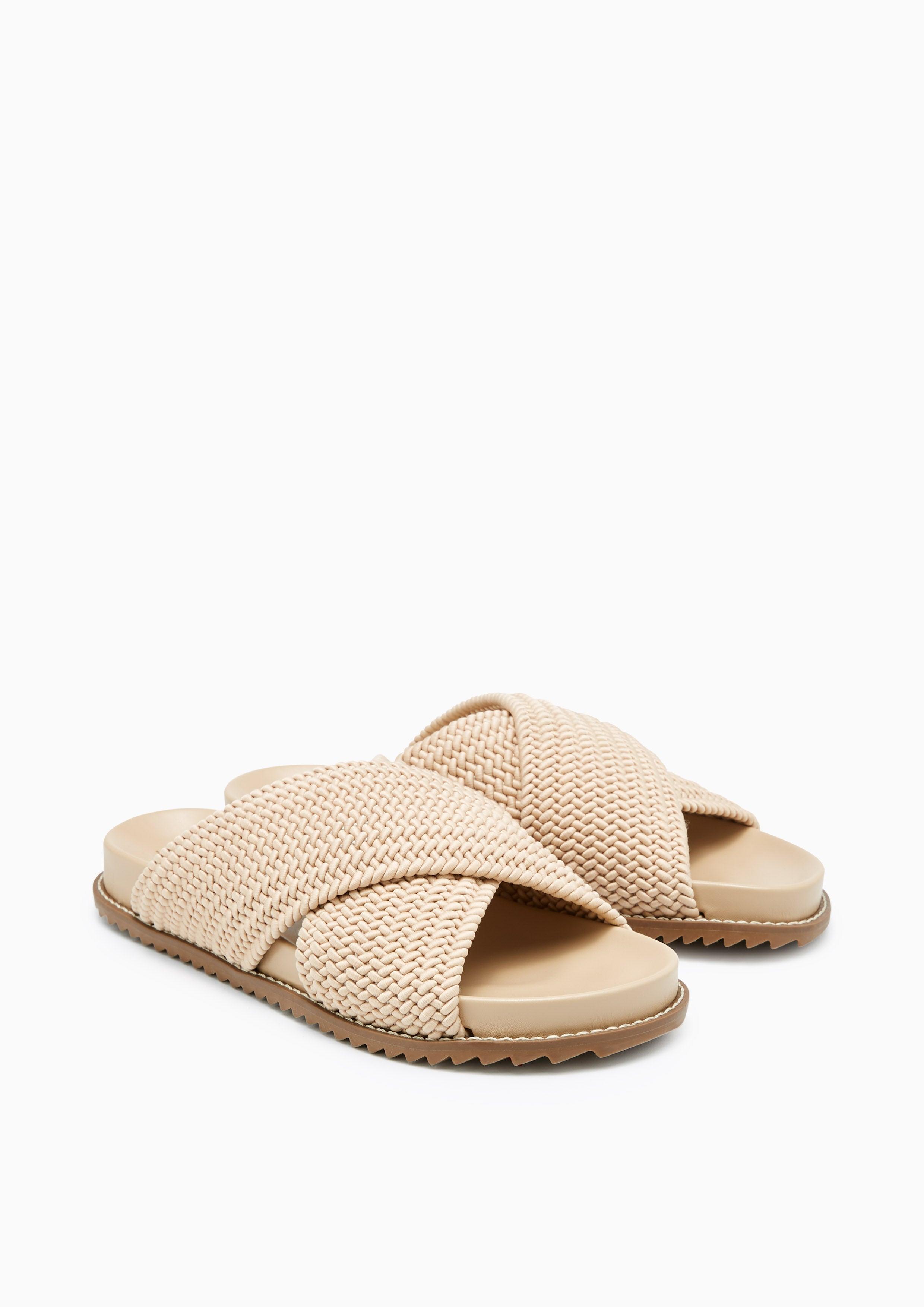 Besbes Infinite Flat Sandals Beige - Lyn TH