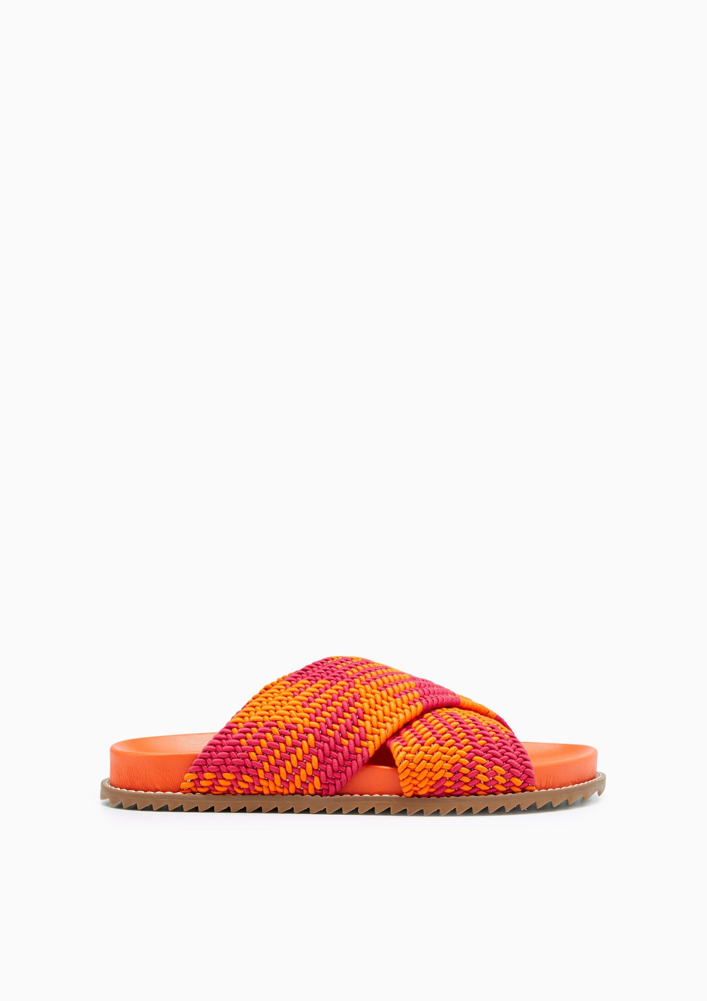 Besbes Infinite Flat Sandals Orange - Lyn TH