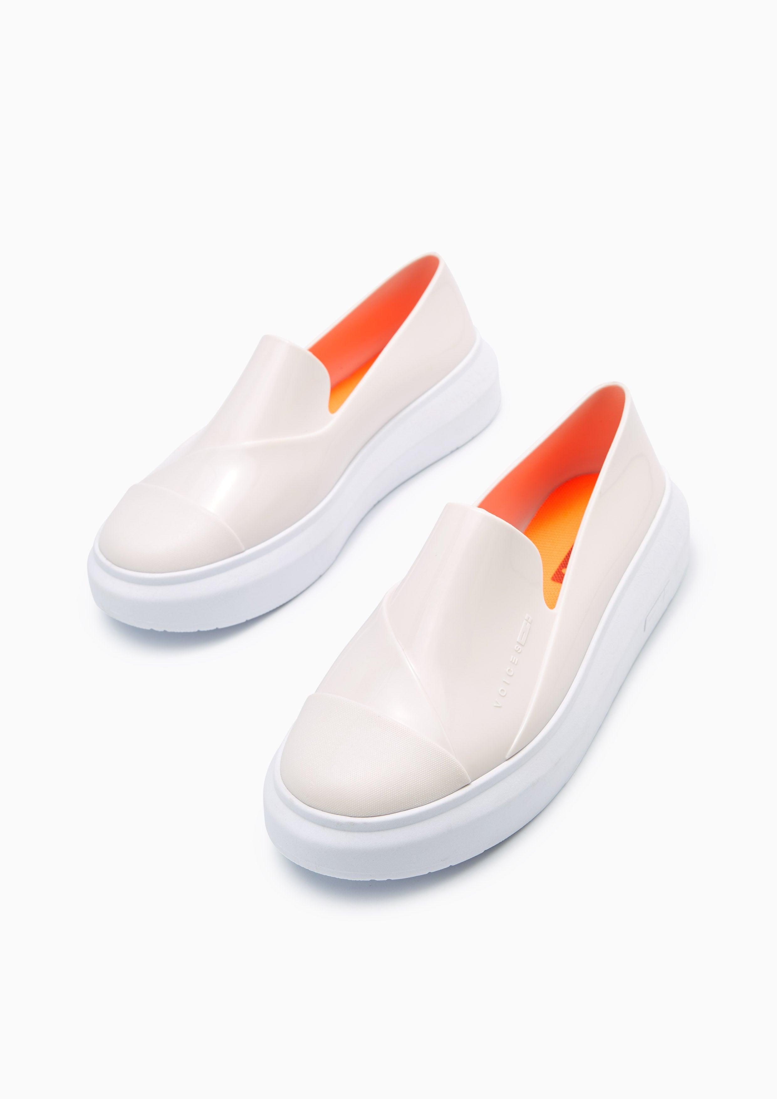 Bubble Gum Platform Loafers Off-White - Lyn TH