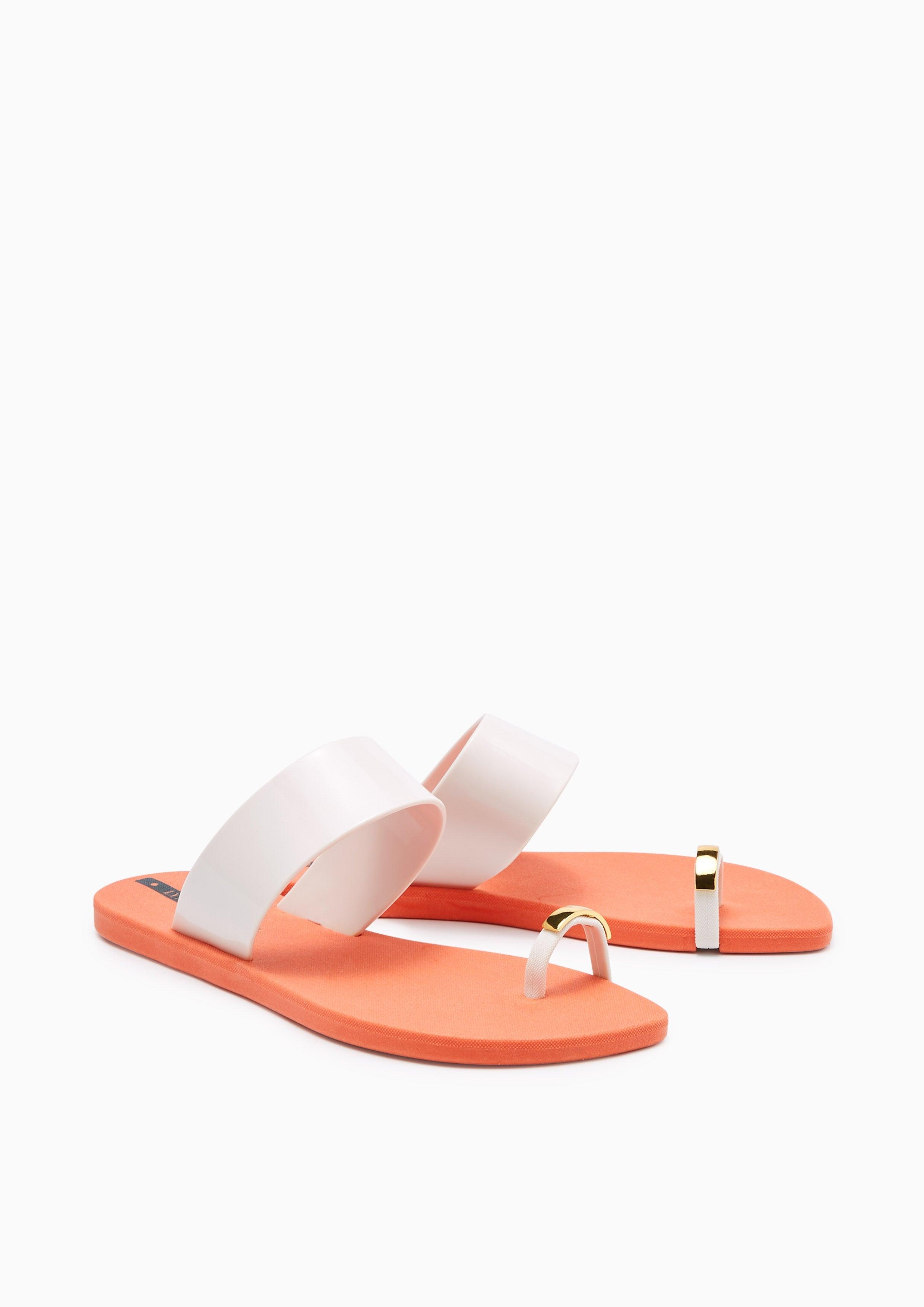 Byron Flat Sandals Orange - Lyn TH