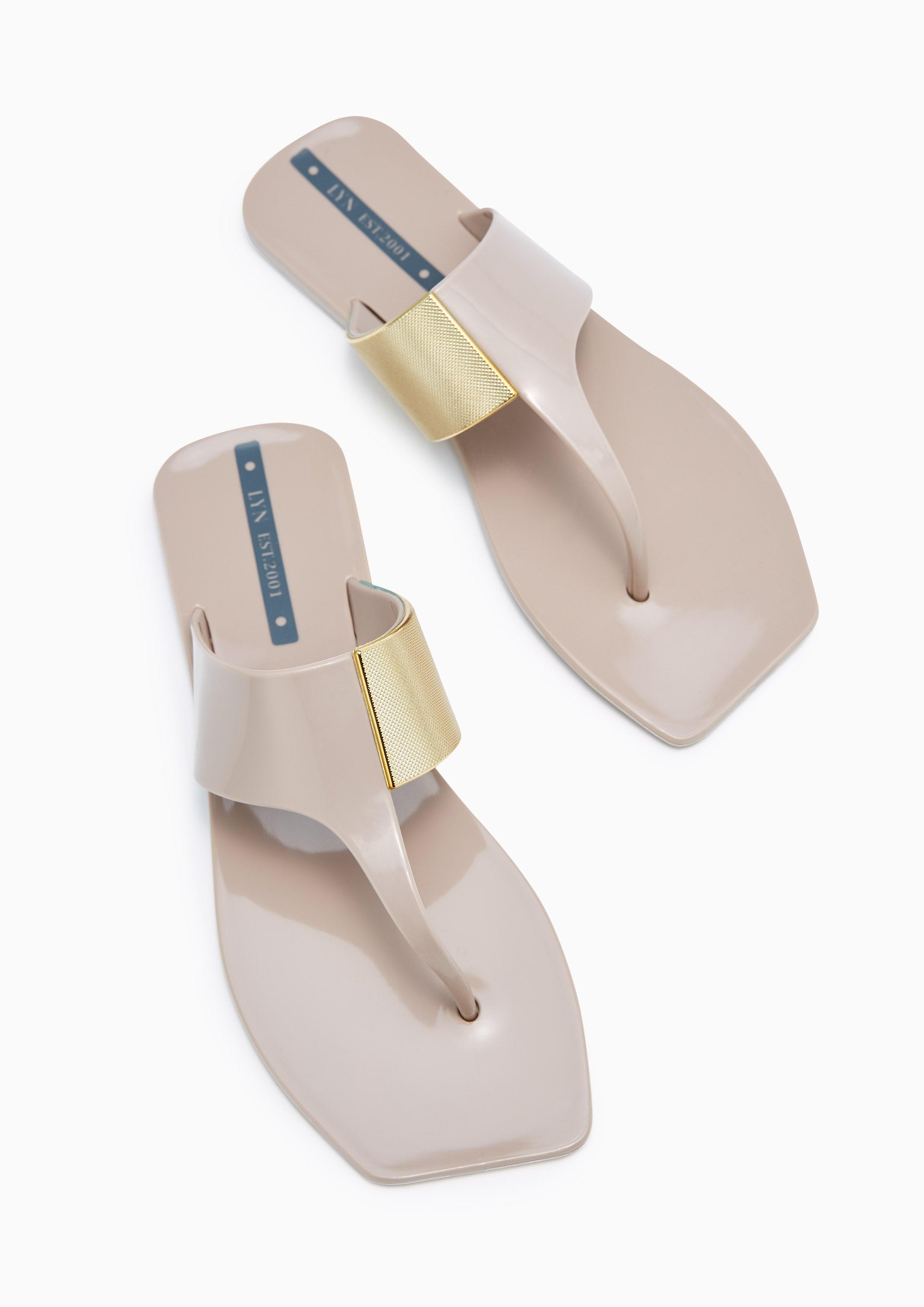 Balsam Flat Sandals Beige - Lyn TH