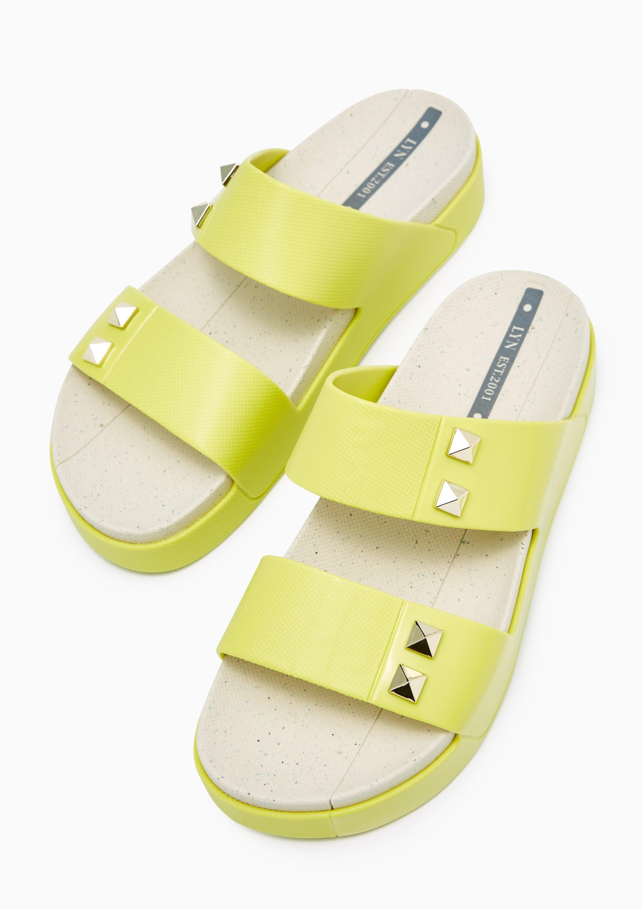 Boronia Flat Sandals Light Green - Lyn TH