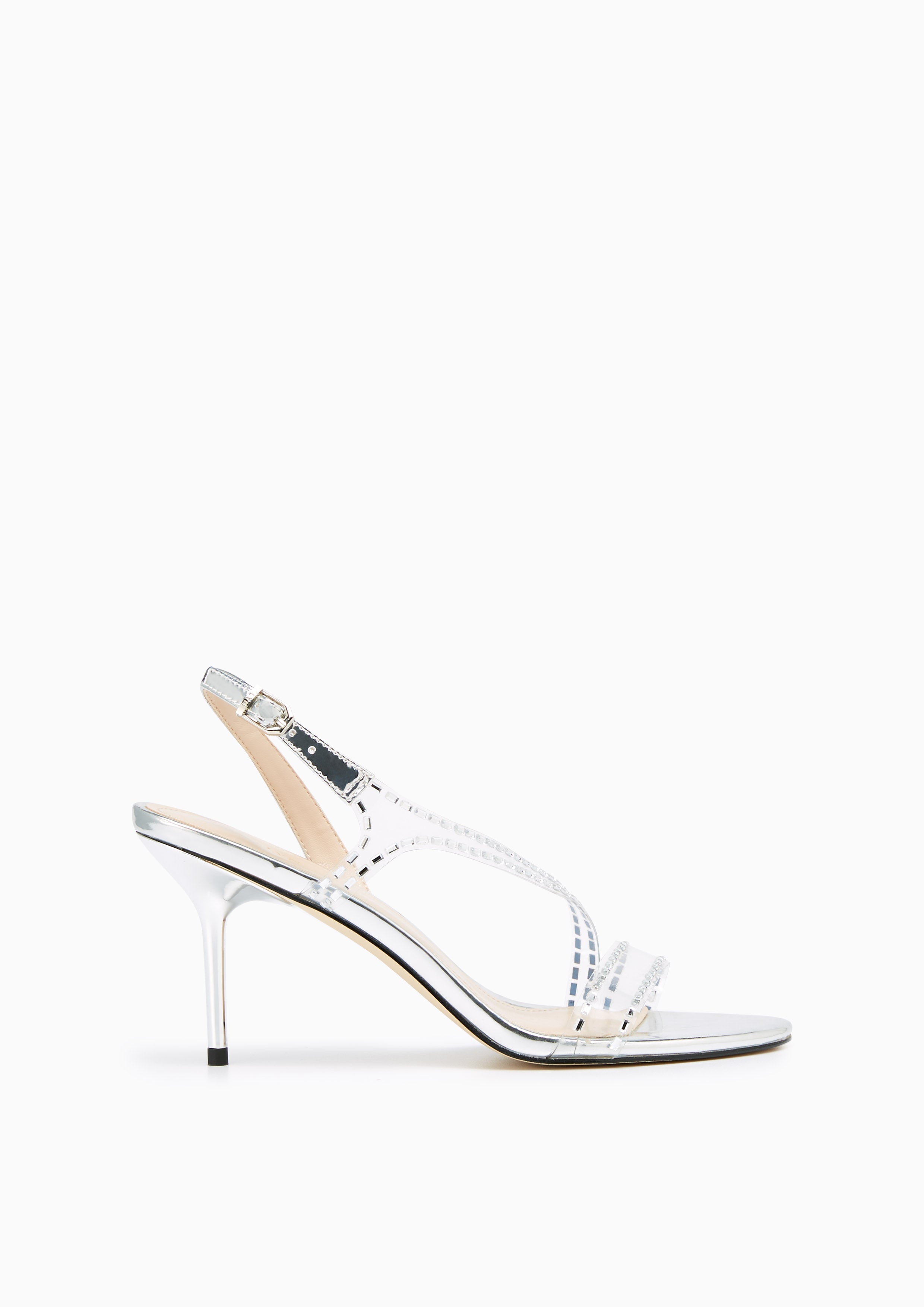 Brightest Mid Heel Slingbacks Silver - Lyn TH