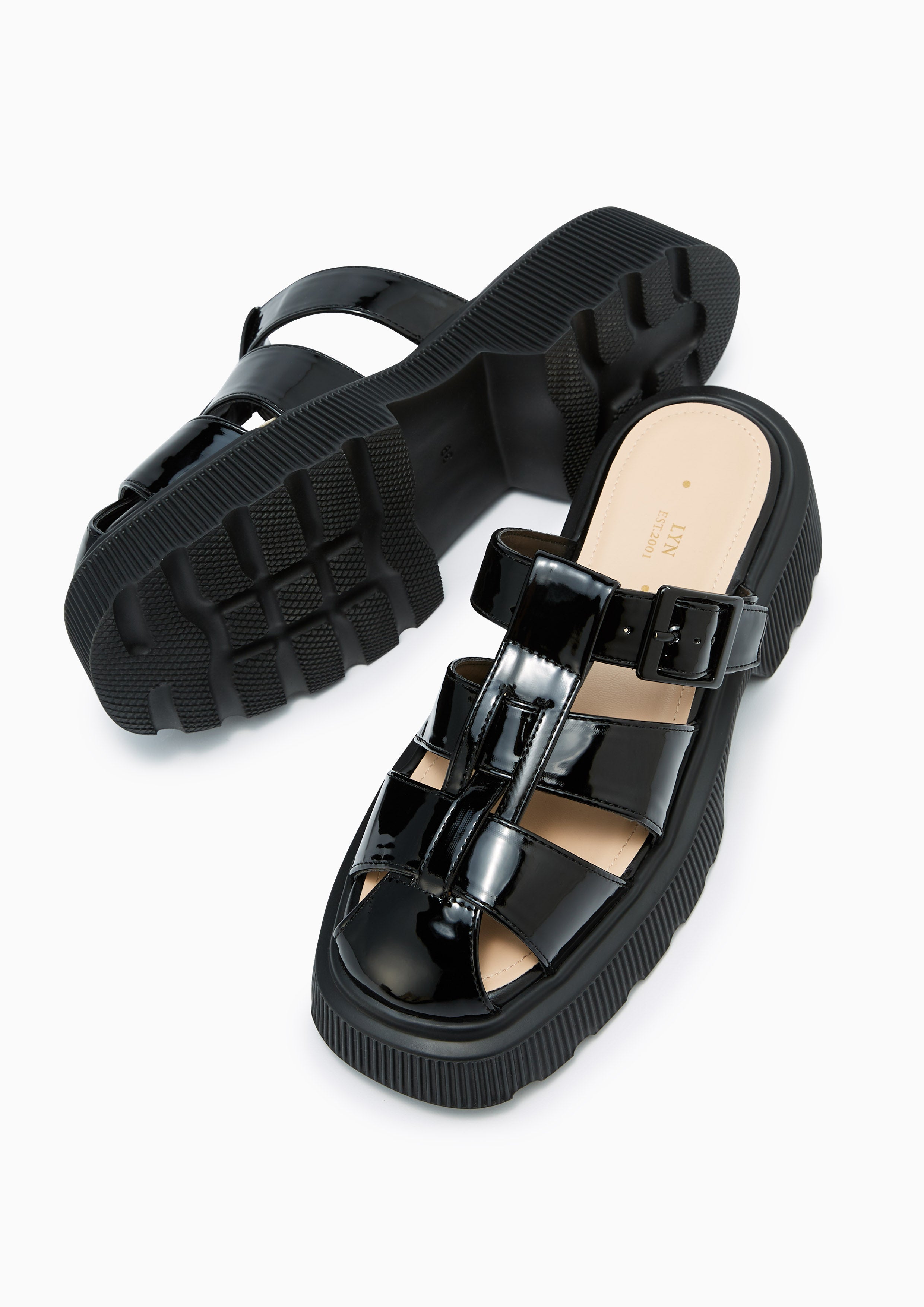 Bonny Platform Sandals Black - Lyn TH