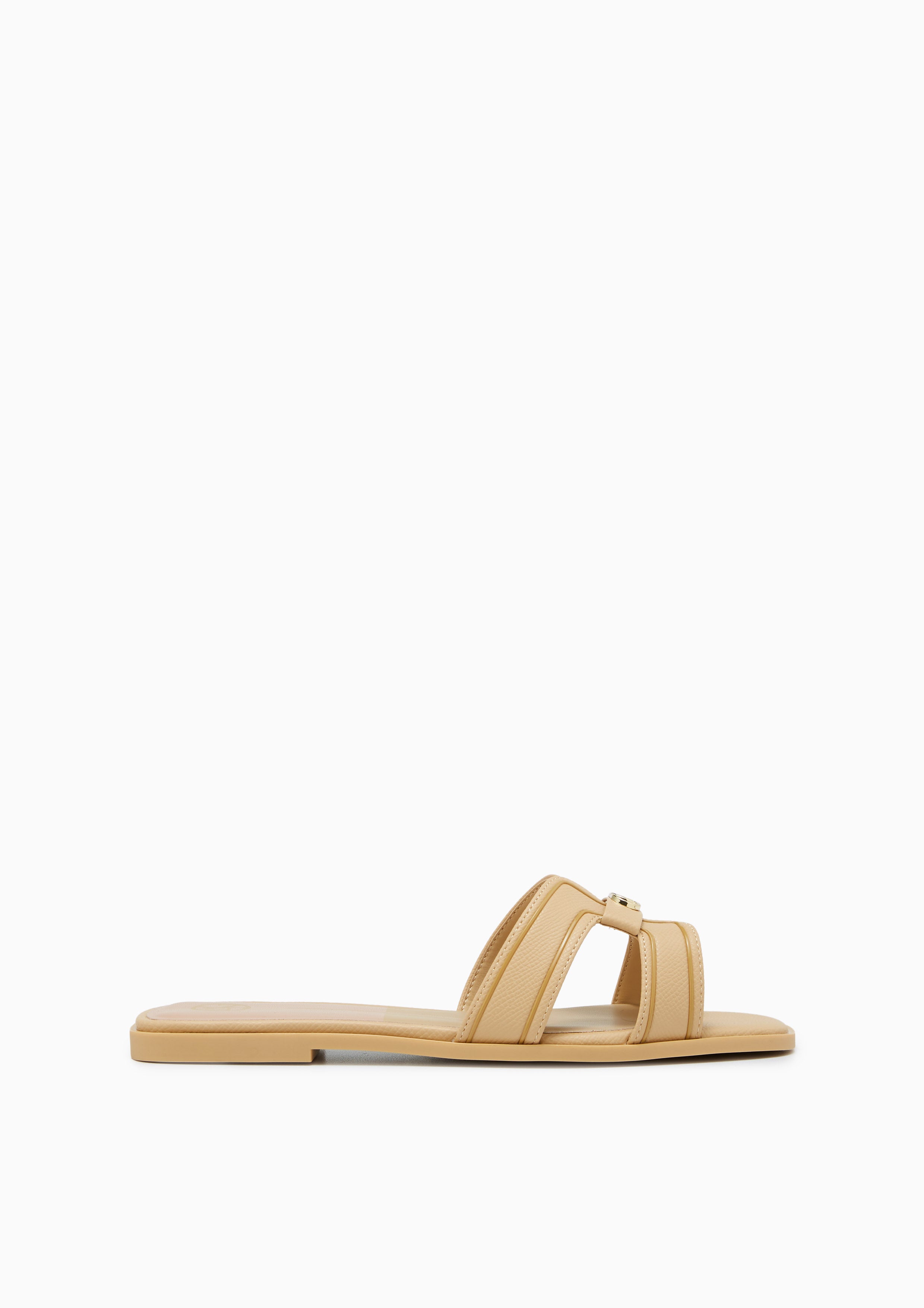 Hey Monotone Flat Sandals Beige