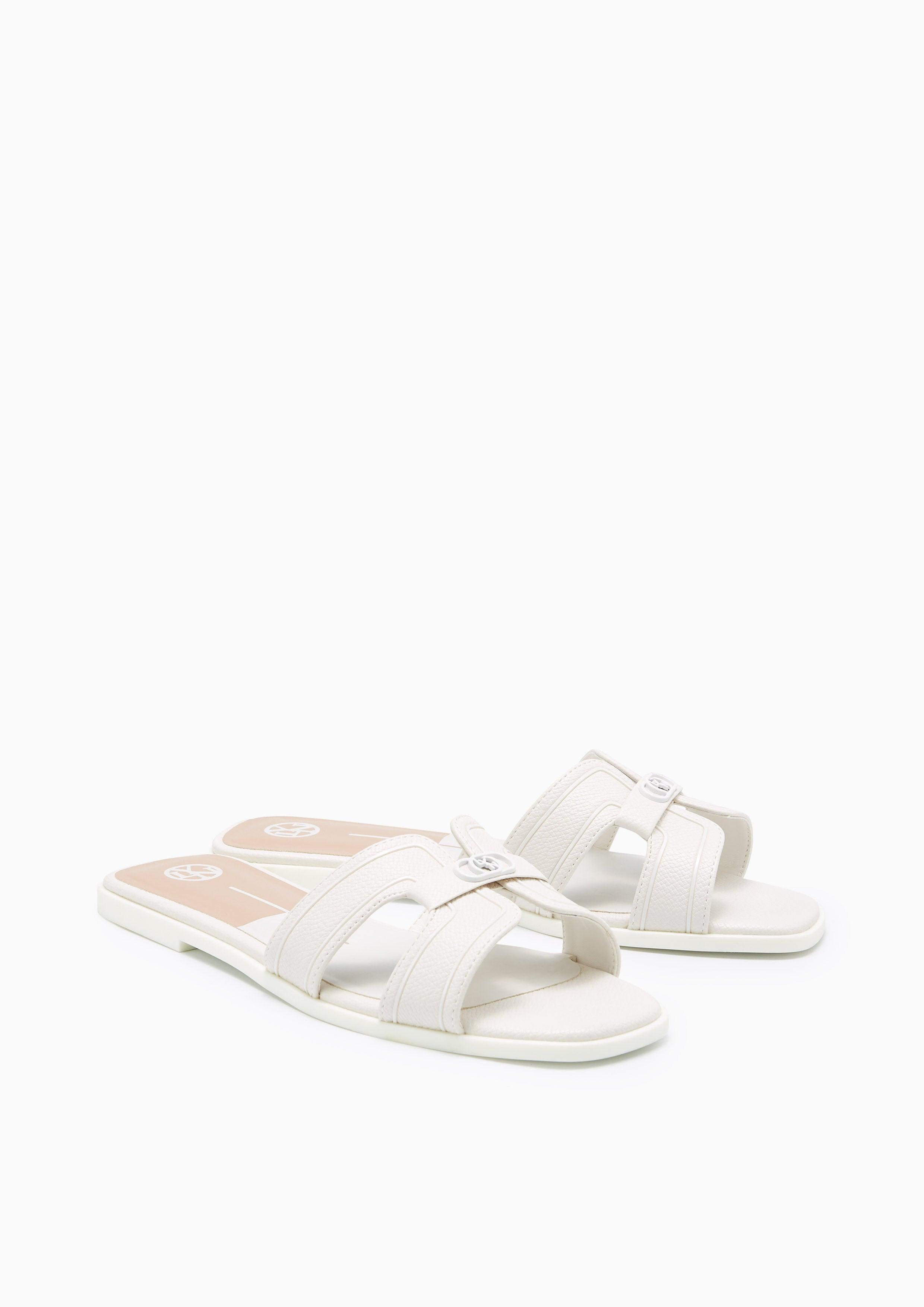 Hey Monotone Flat Sandals White - Lyn TH