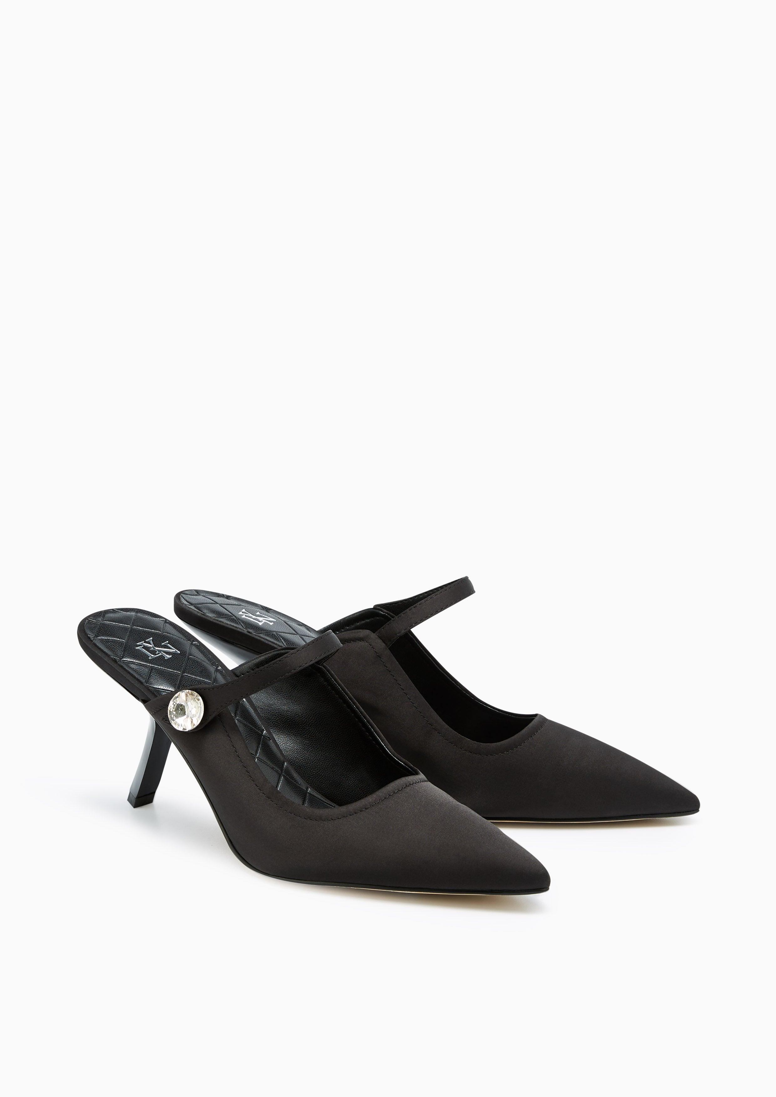 Pilar Mid Heel Pumps Black - Lyn TH