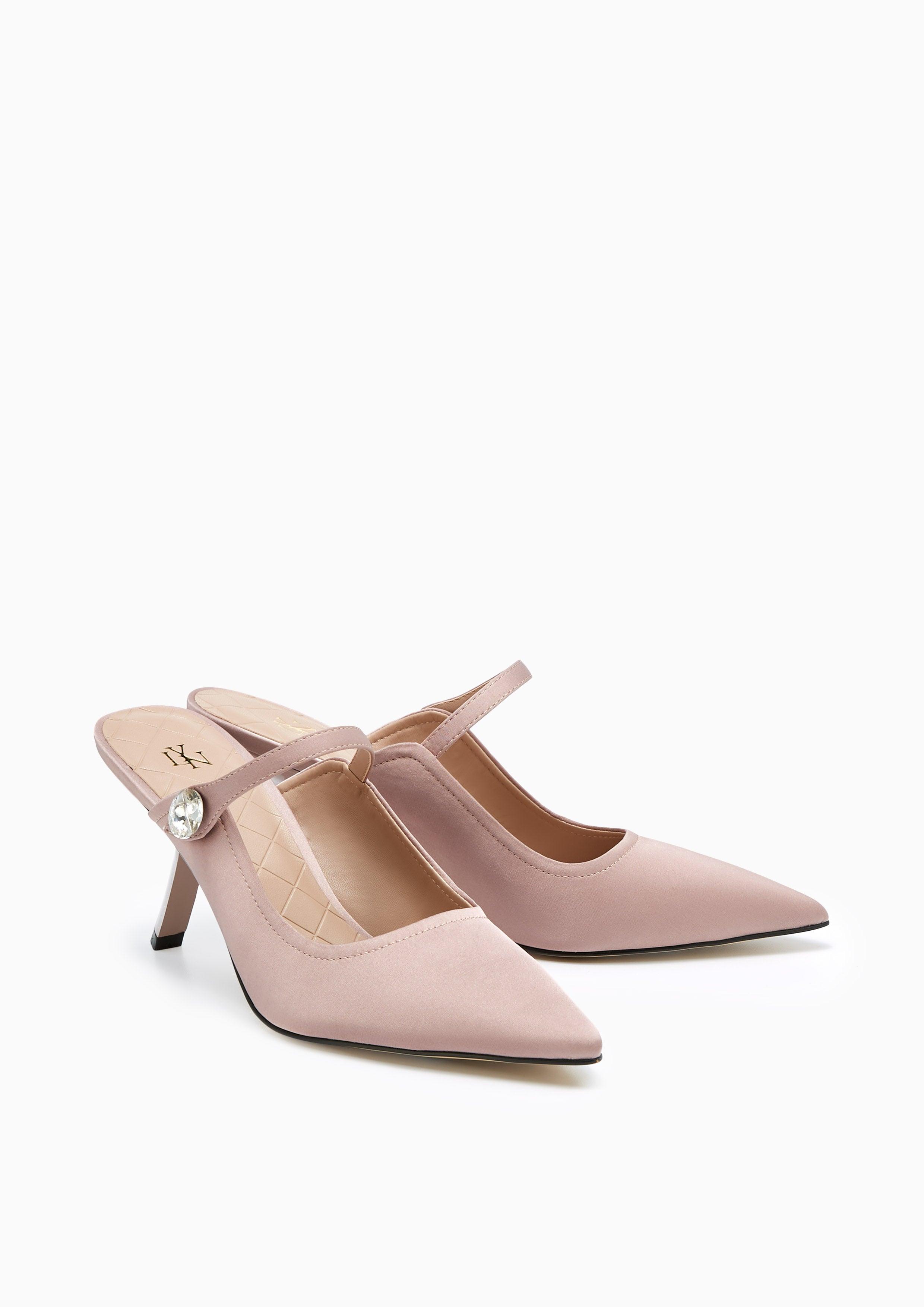 Pilar Mid Heel Pumps Taupe - Lyn TH