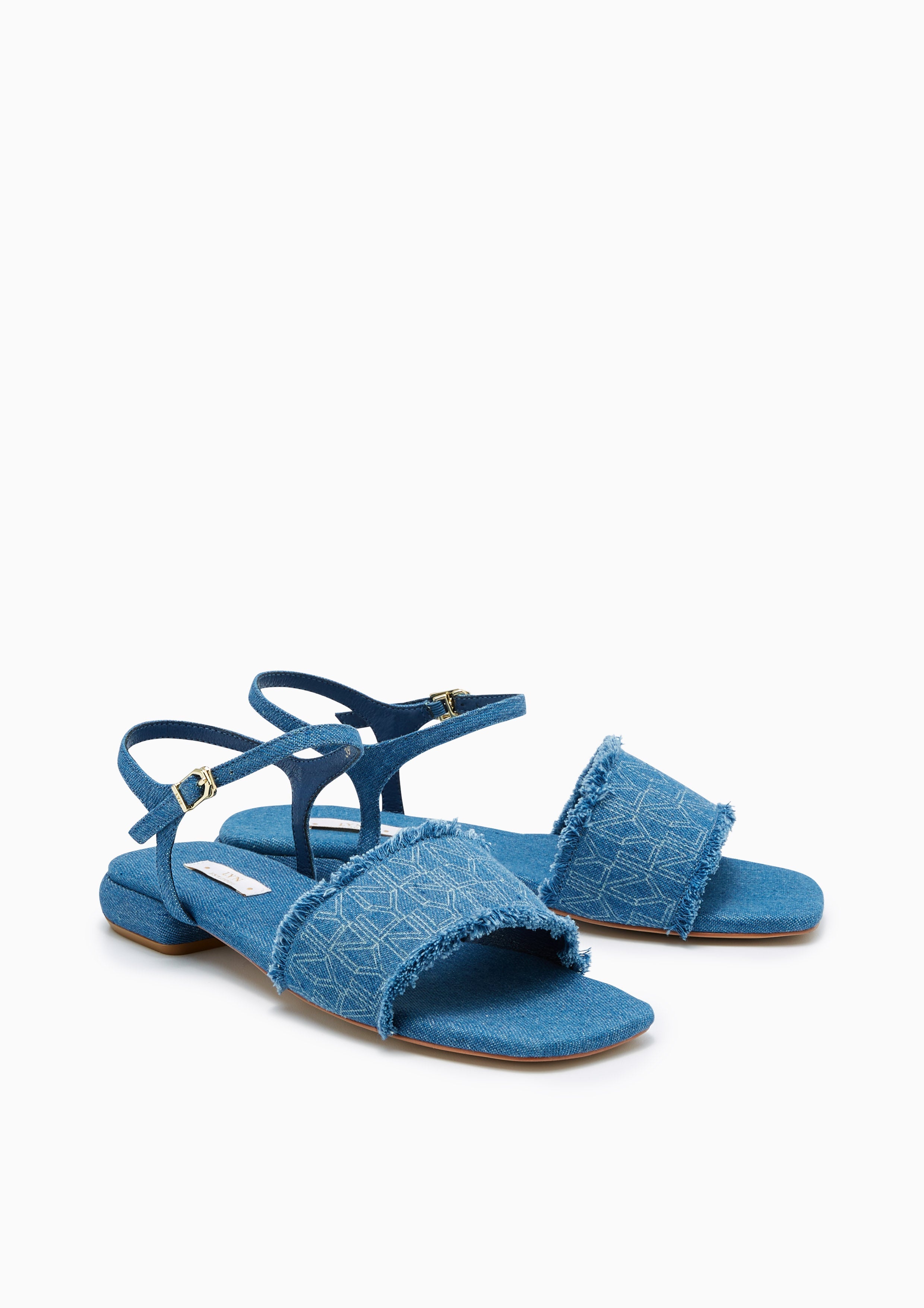 Butterfly Flat Slingbacks Blue - Lyn TH