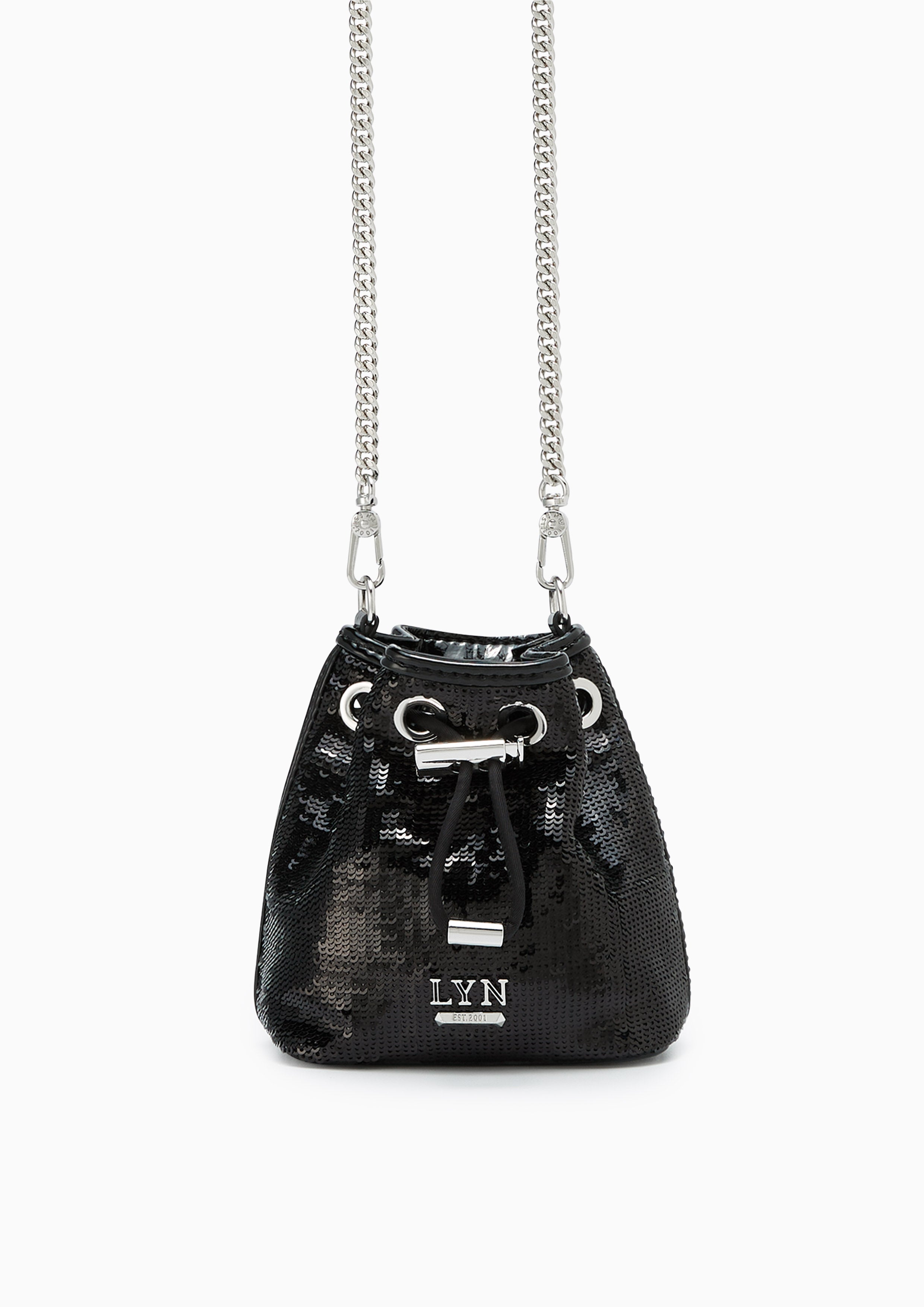 Sparkle Mini Bucket Bag Black