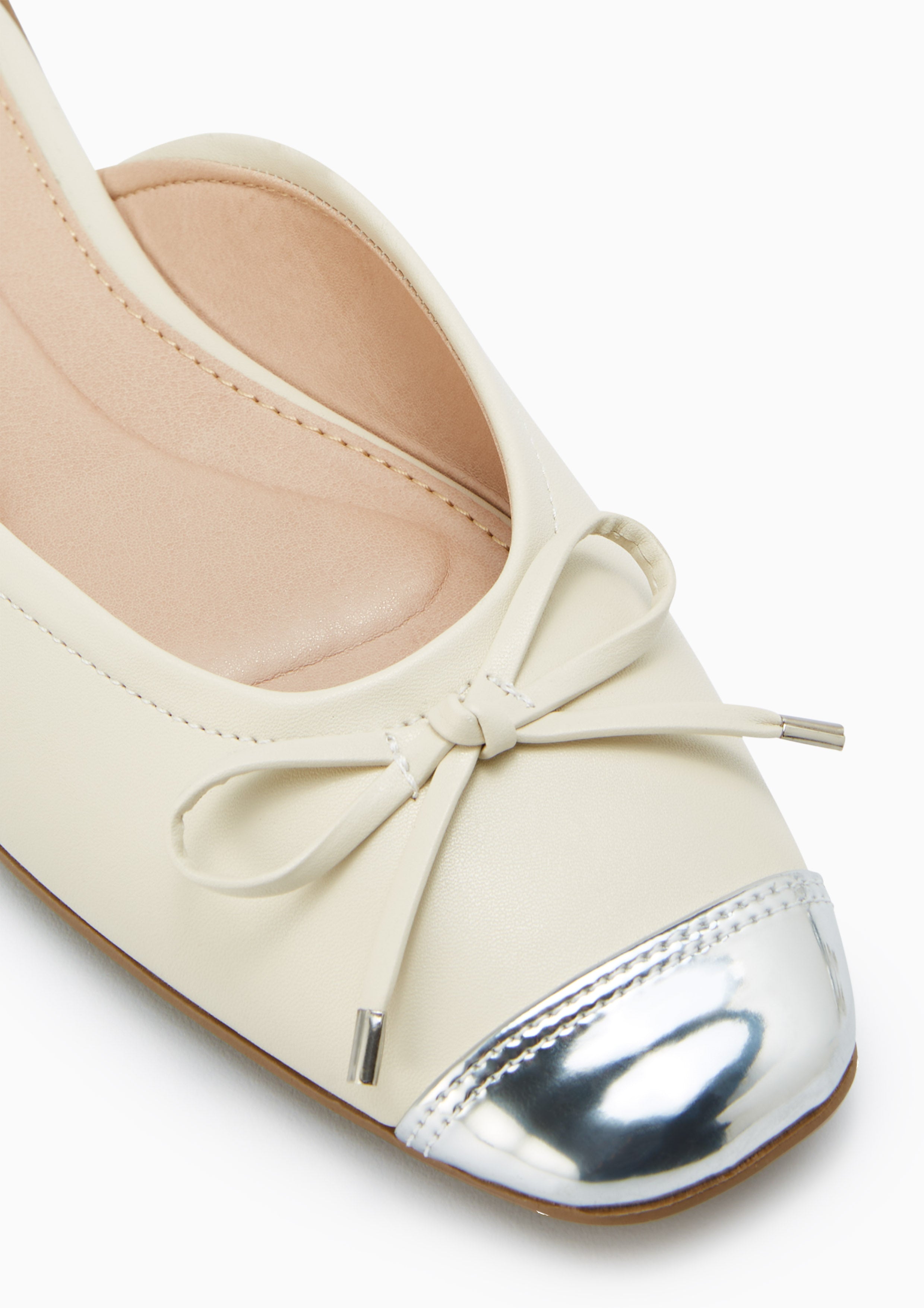 Mendel Low Heel Mules Ivory