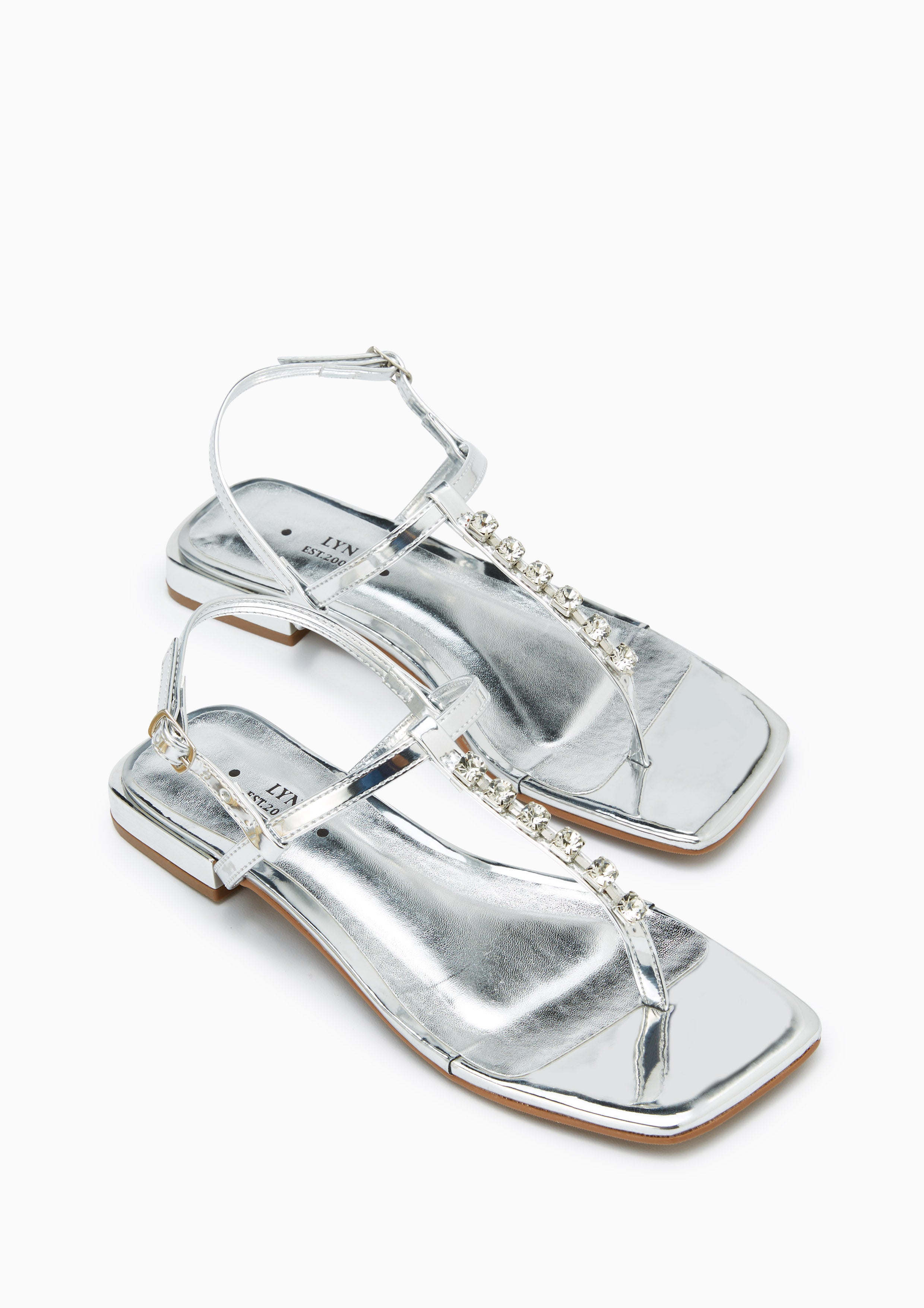 Montana Flat Slingbacks Silver