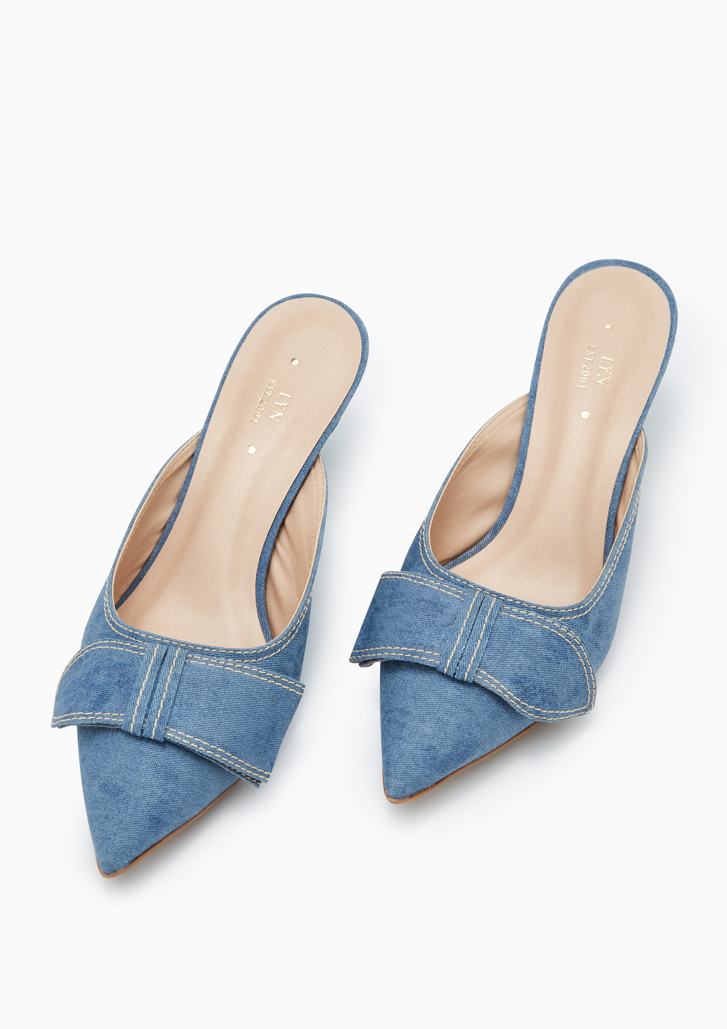 Mimic Denim High Heels Blue