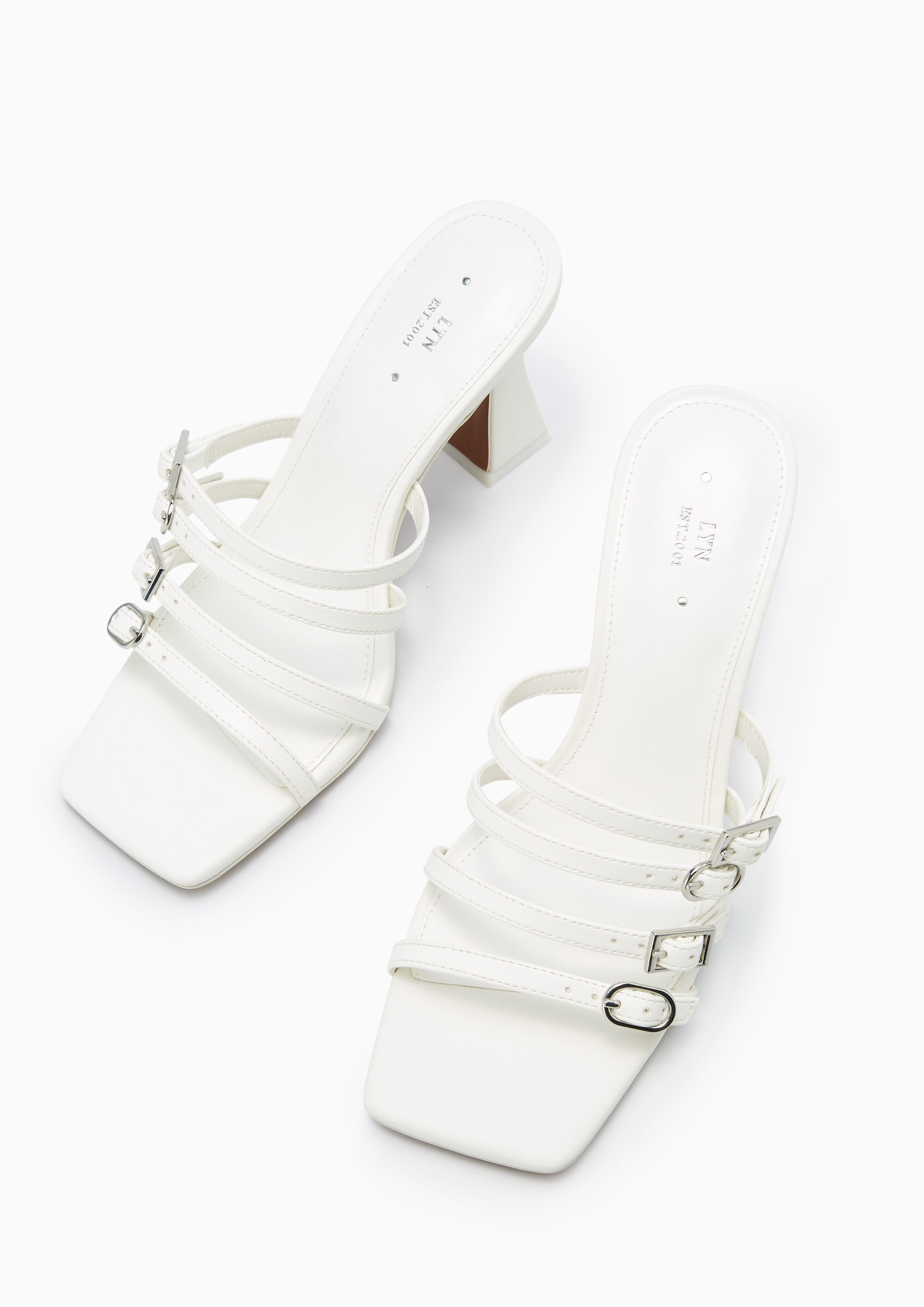 Beltbe High Heel Sandals White - Lyn TH