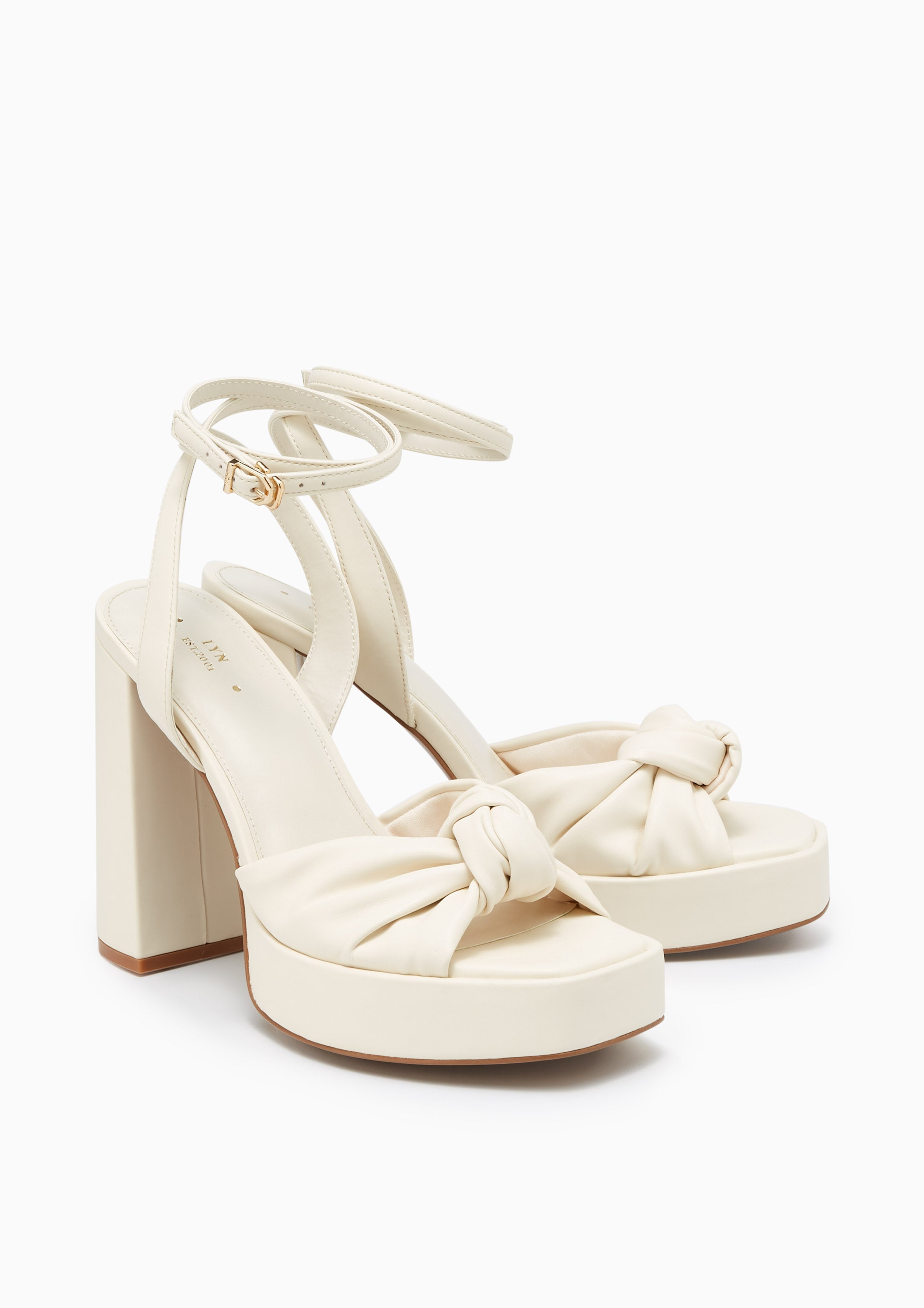 Begonia Platform Heel Slingbacks Ivory - Lyn TH