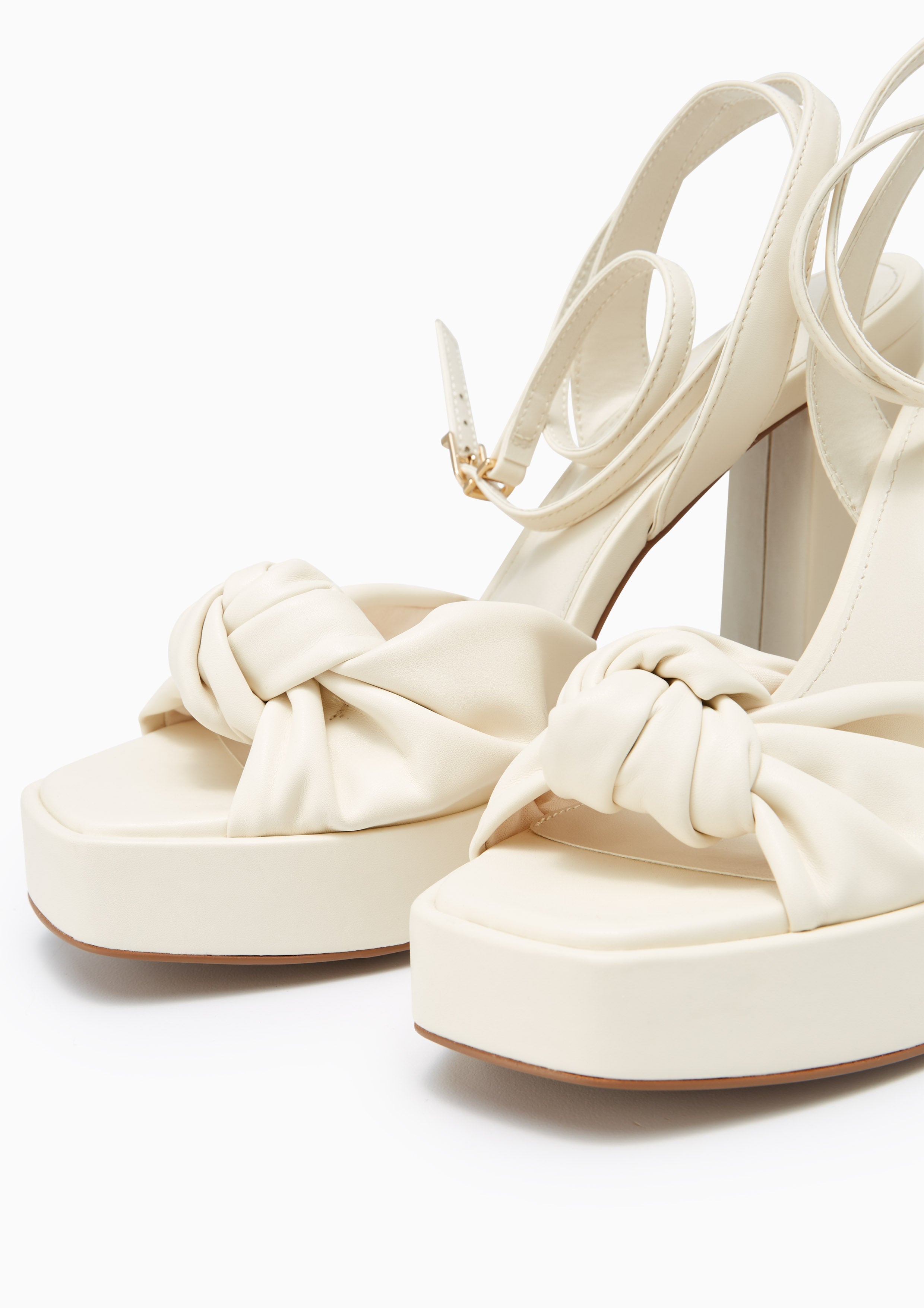 Begonia Platform Heel Slingbacks Ivory - Lyn TH