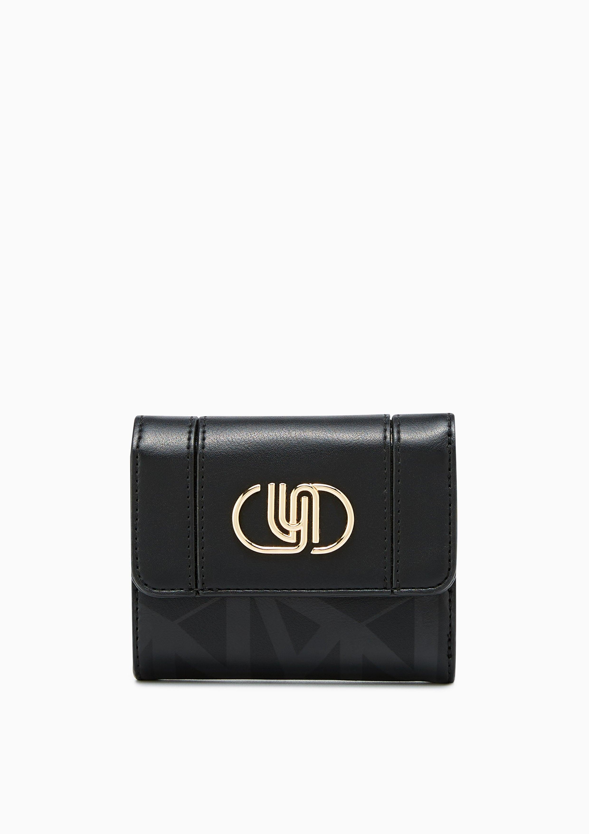 Athens Inf Short Wallet Printed Black - Lyn TH