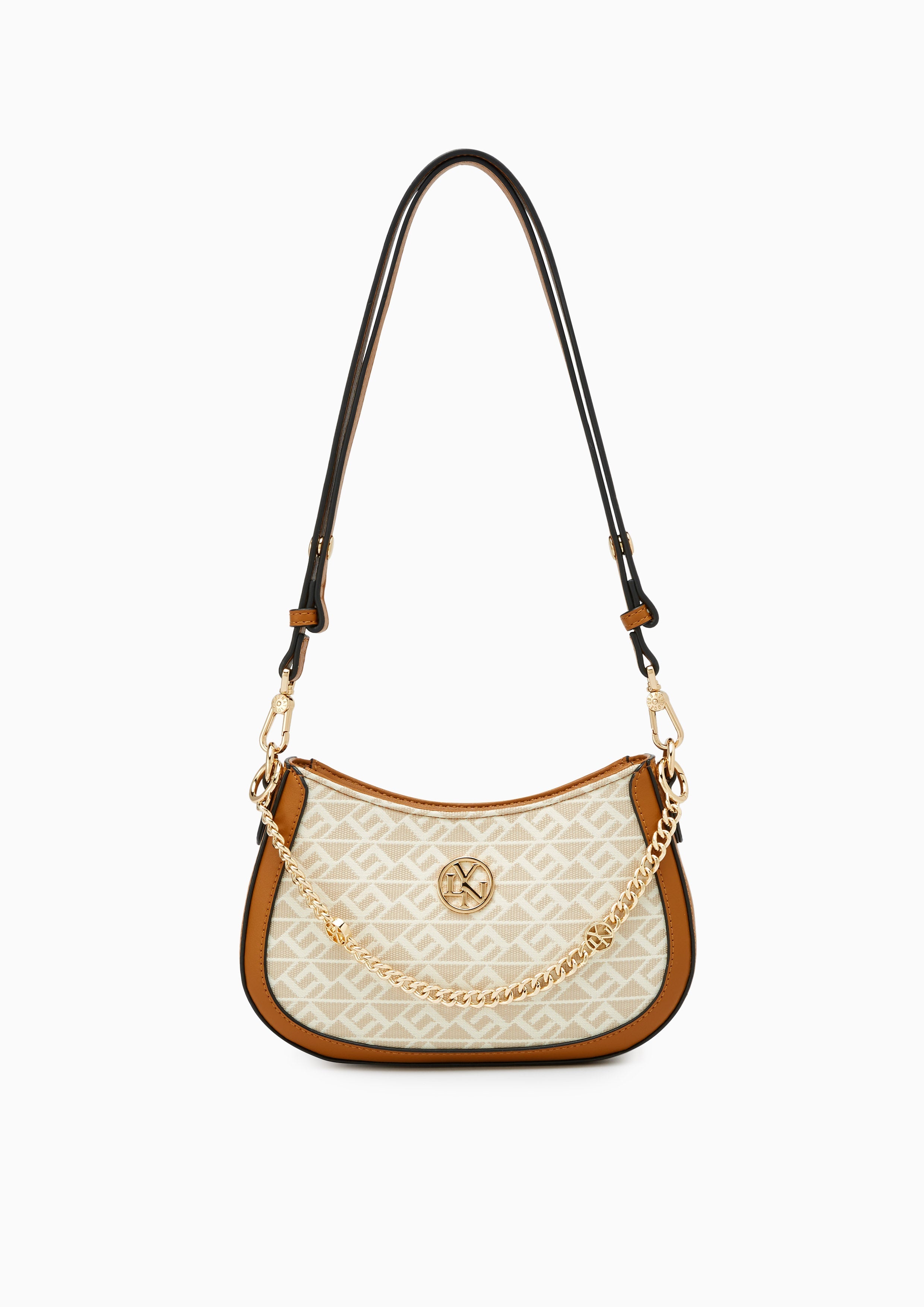 Mona Mini Shoulder Bag Printed Beige