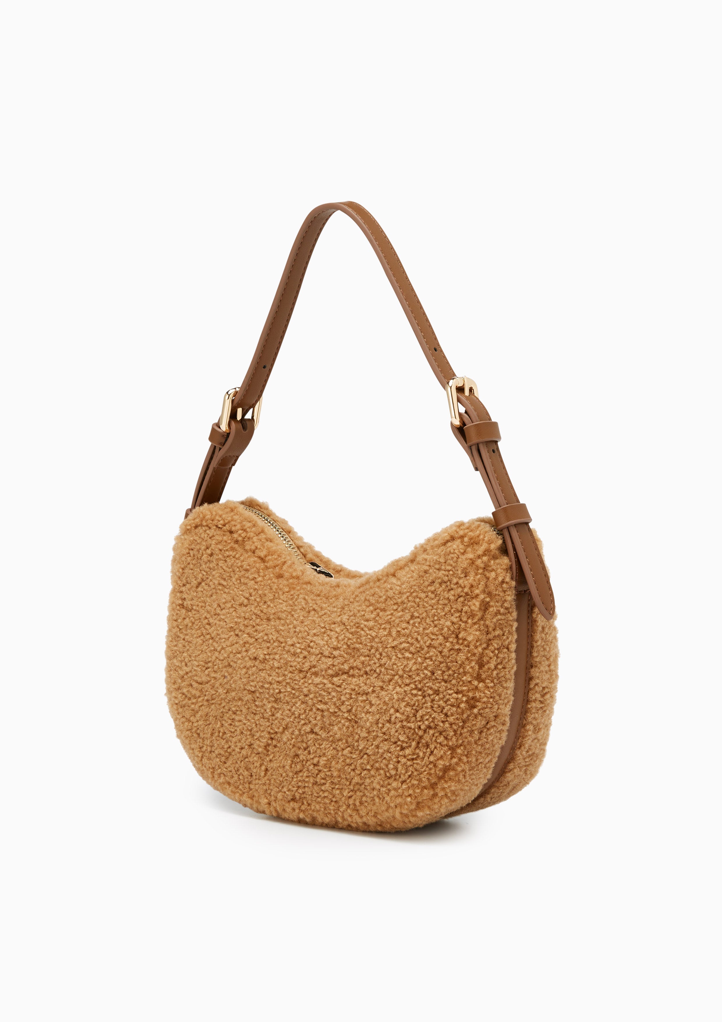 Neva Fur Shoulder Bag Light Brown