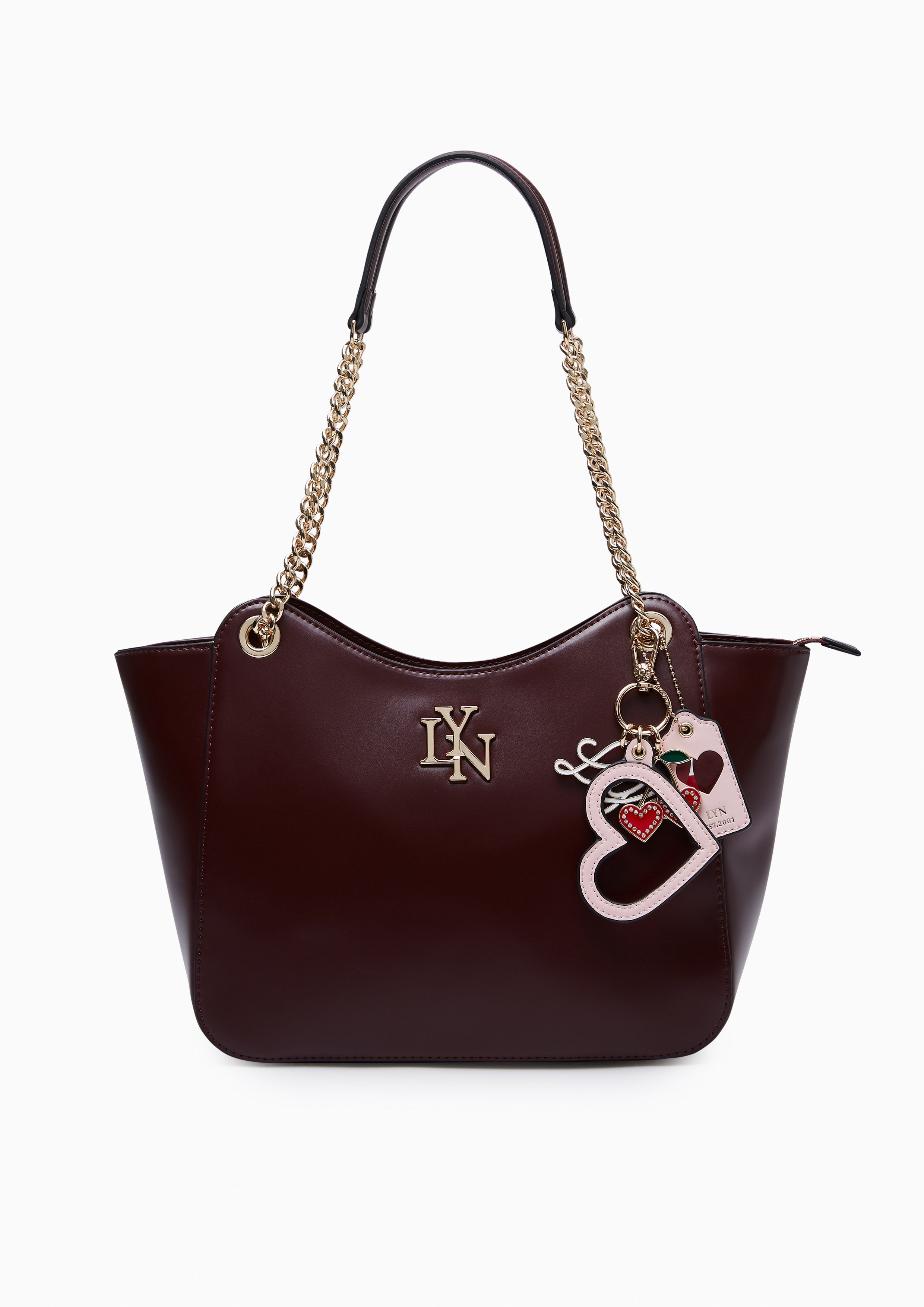 Sweet Heart Tote Bag Dark Red