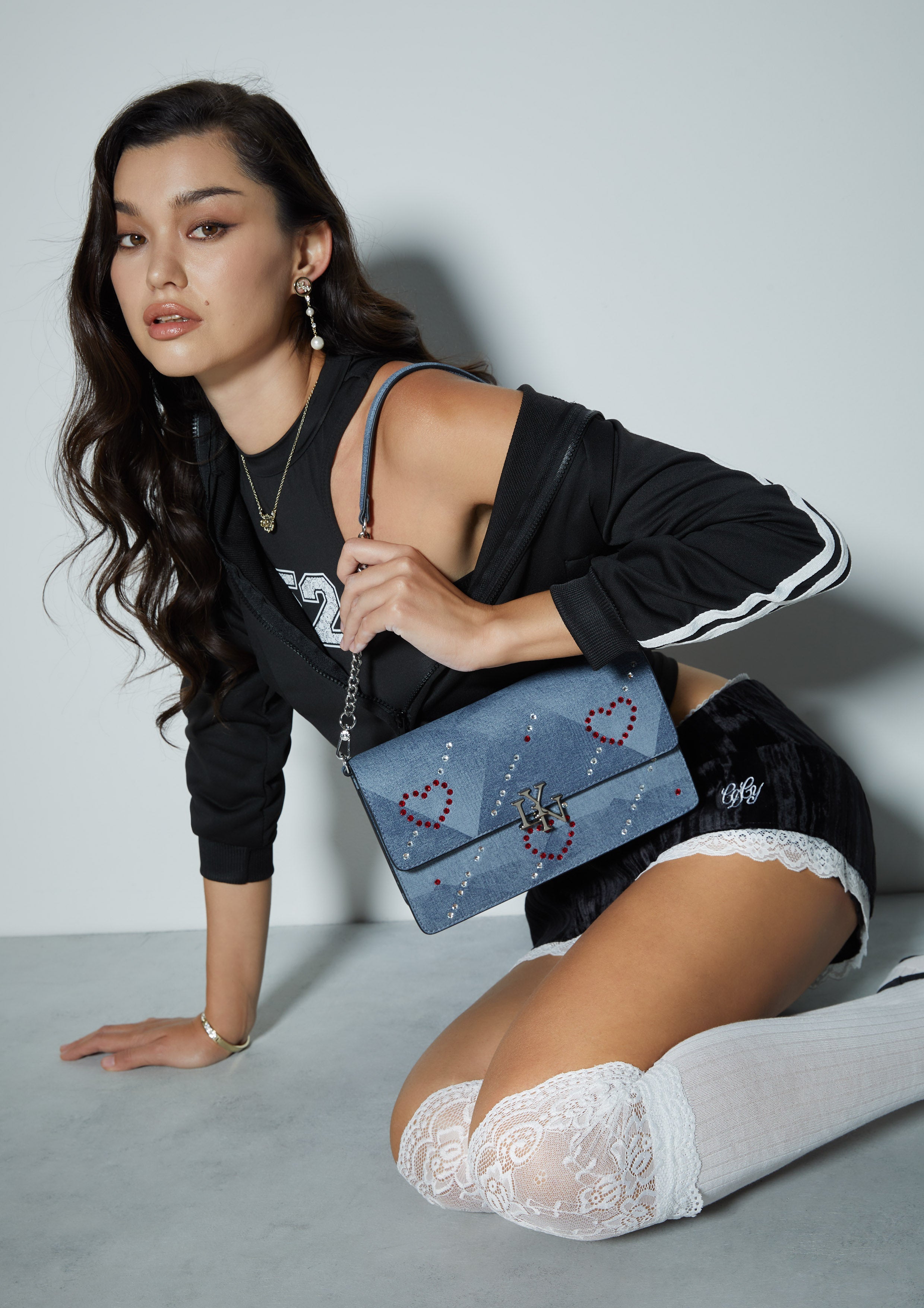 Sweet Heart Shoulder Bag Blue