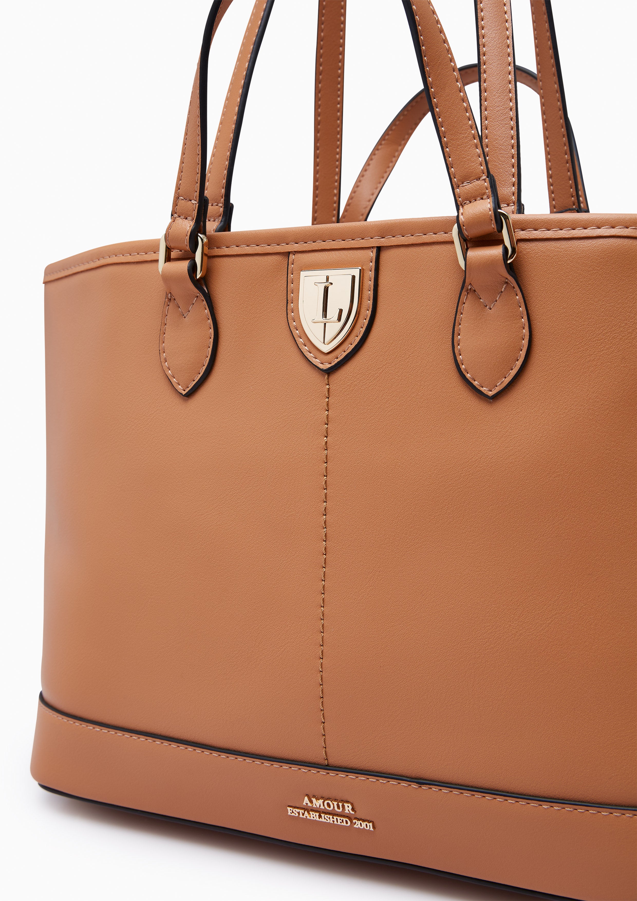 Gaby Shopping Tote Bag Light Brown