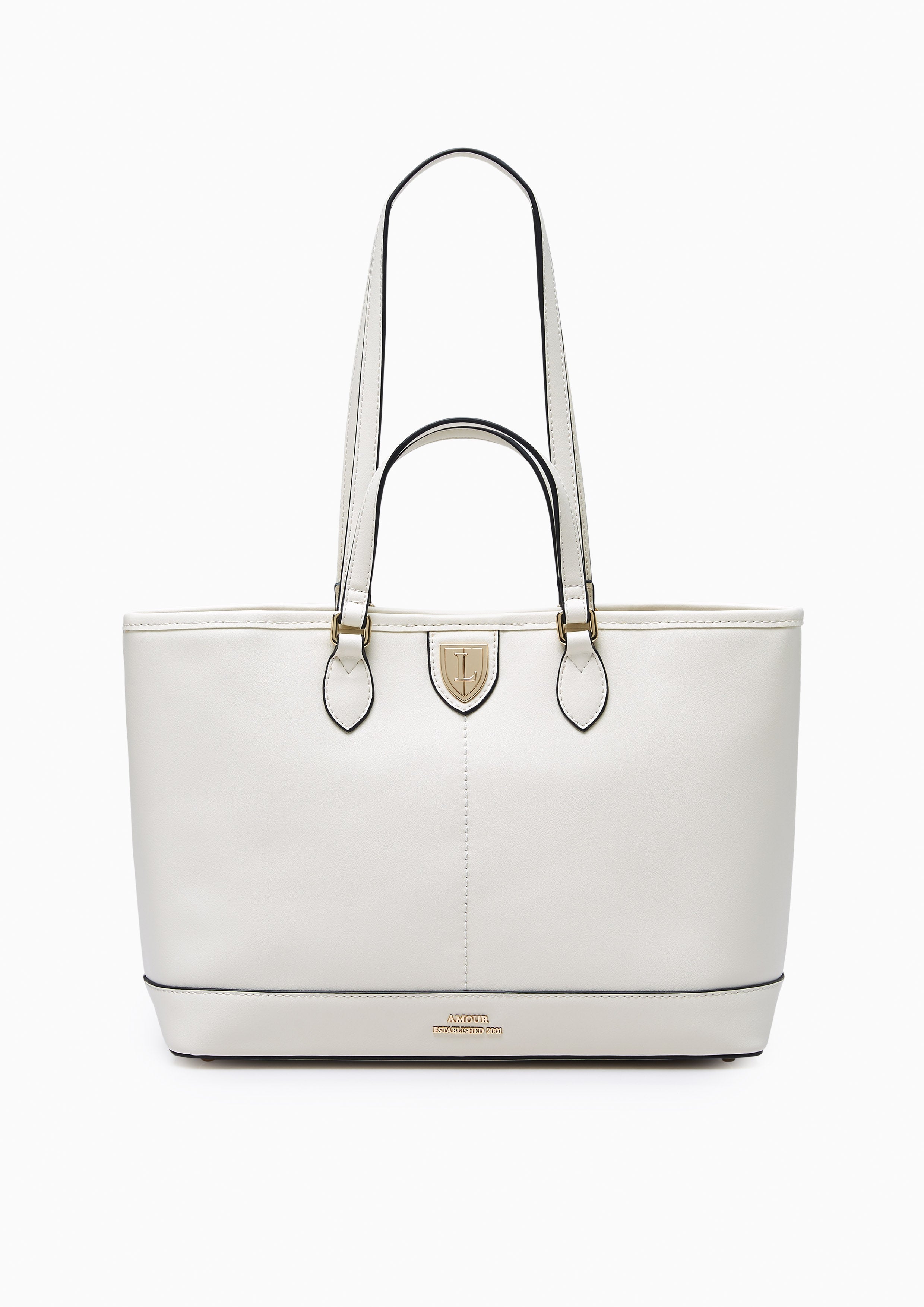 Gaby Shopping Tote Bag Ivory