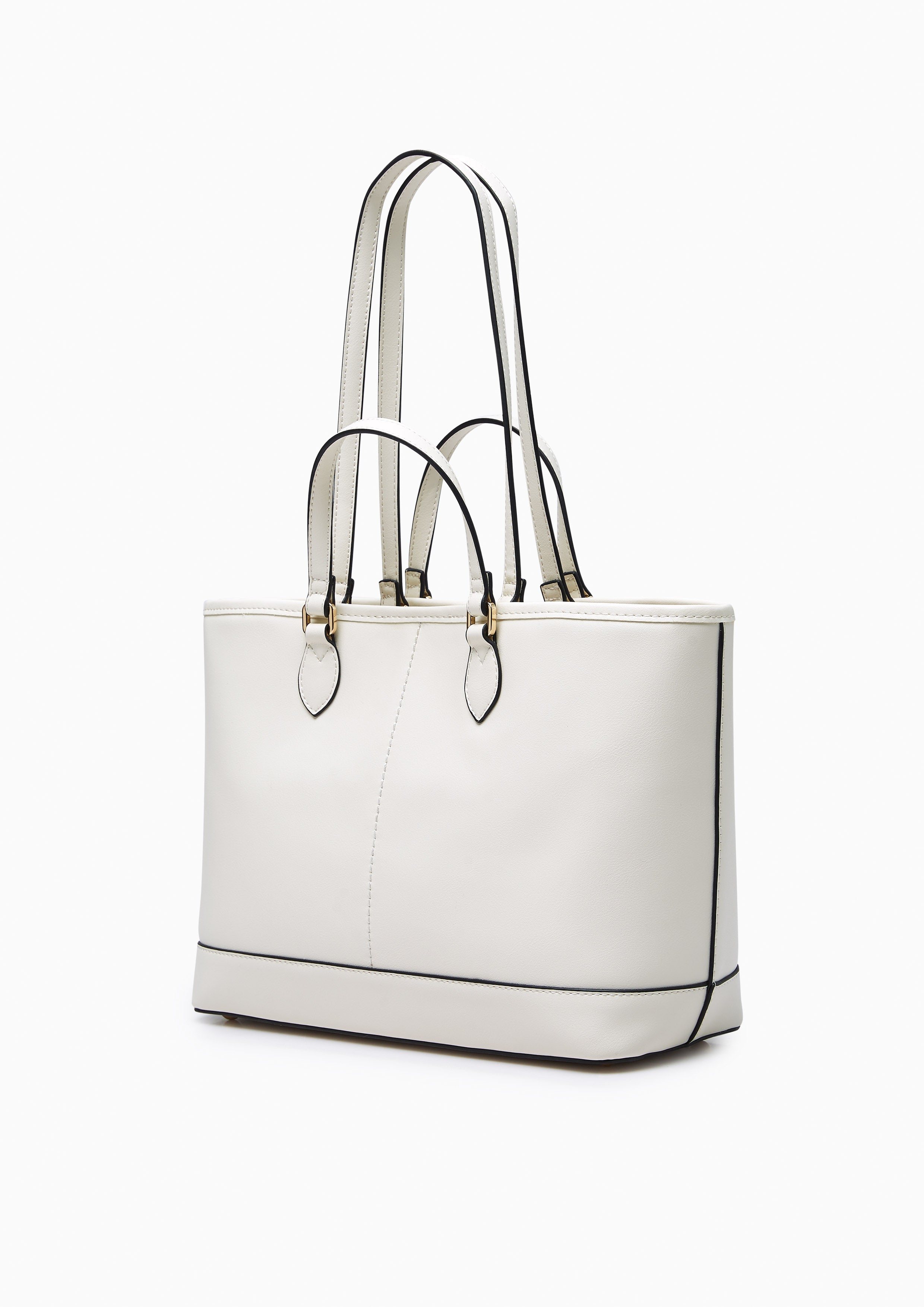 Gaby Shopping Tote Bag Ivory