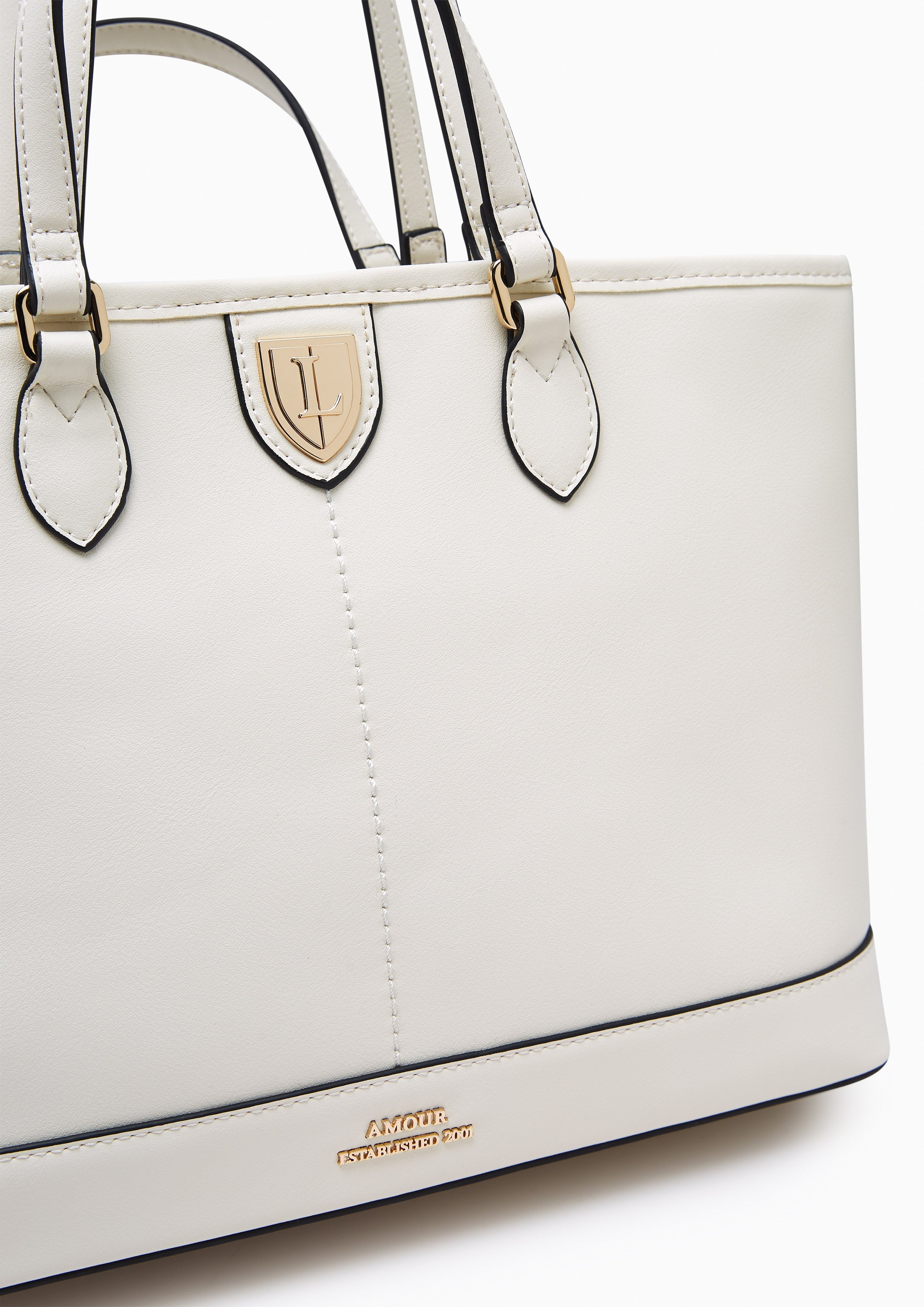 Gaby Shopping Tote Bag Ivory