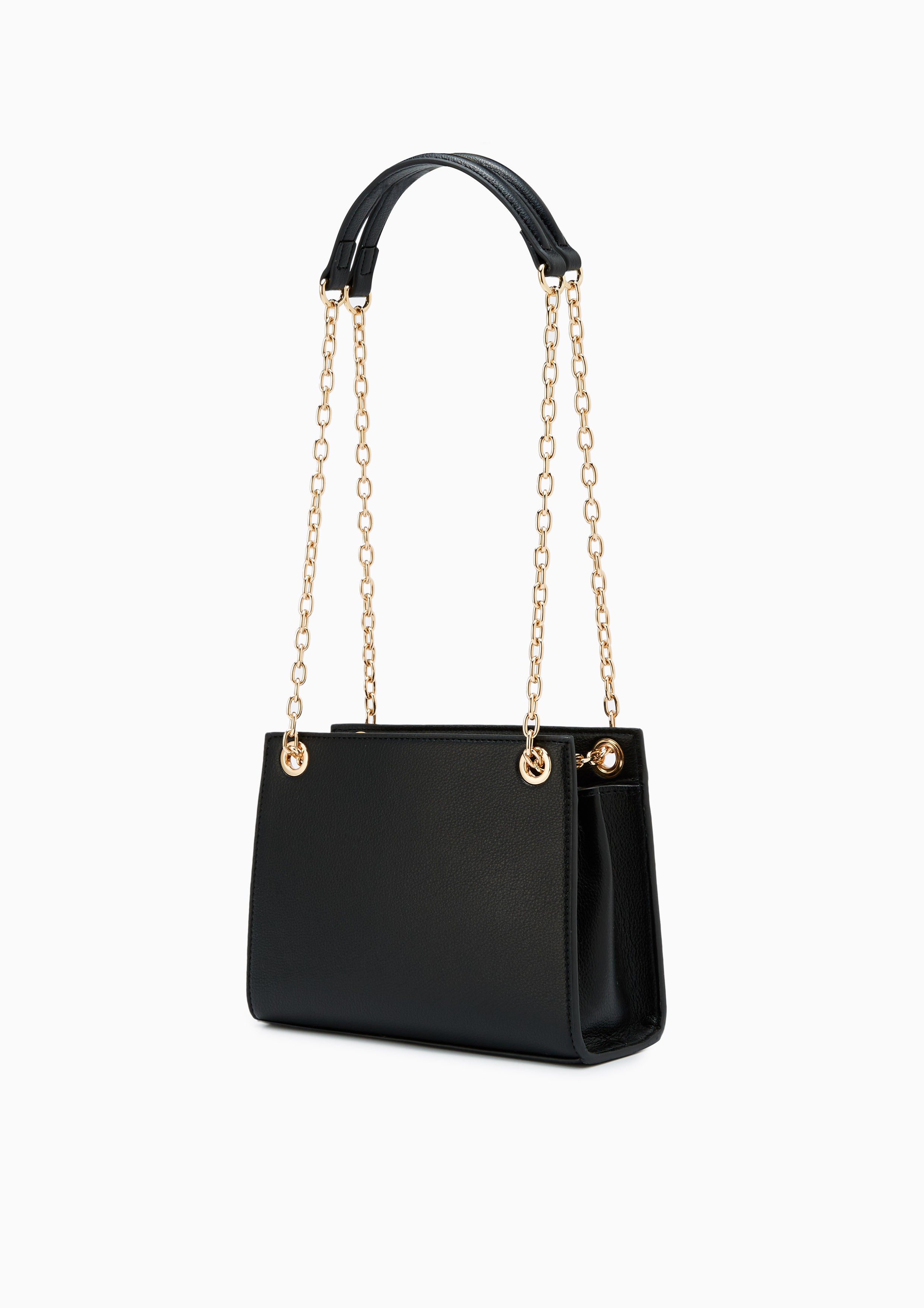 Monica Inf Embossed Shoulder Bag S Black