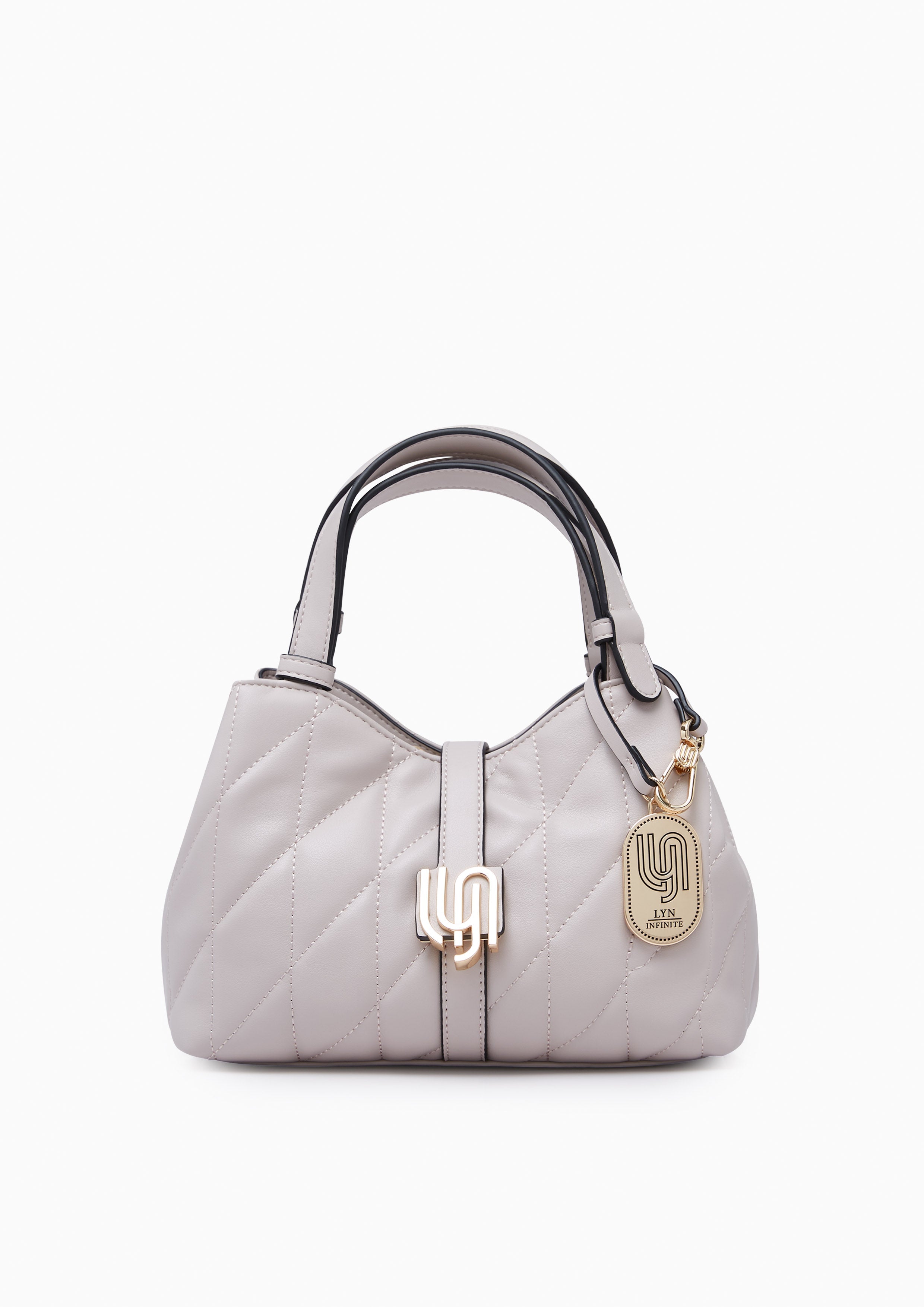 Monica Inf Quilted Tote S Light Grey