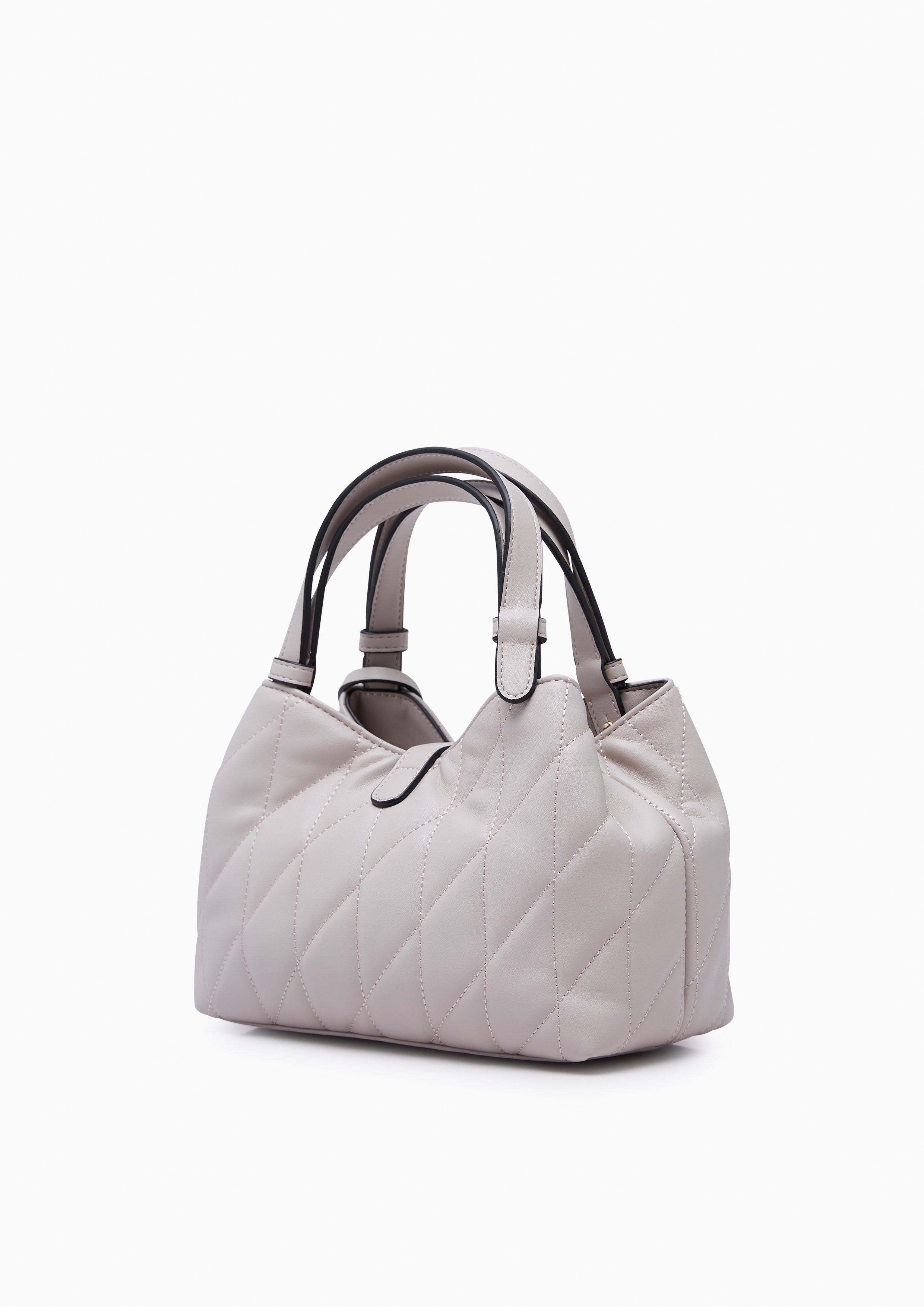 Monica Inf Quilted Tote S Light Grey