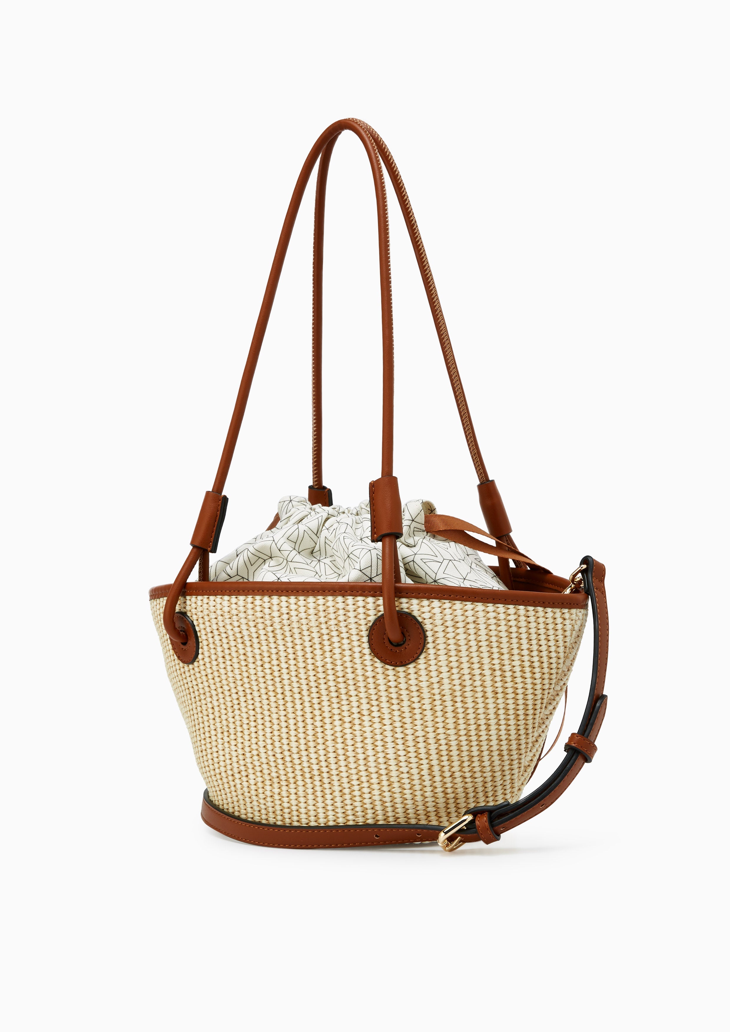 Makayla Infinite S Basket Tote Bag Brown