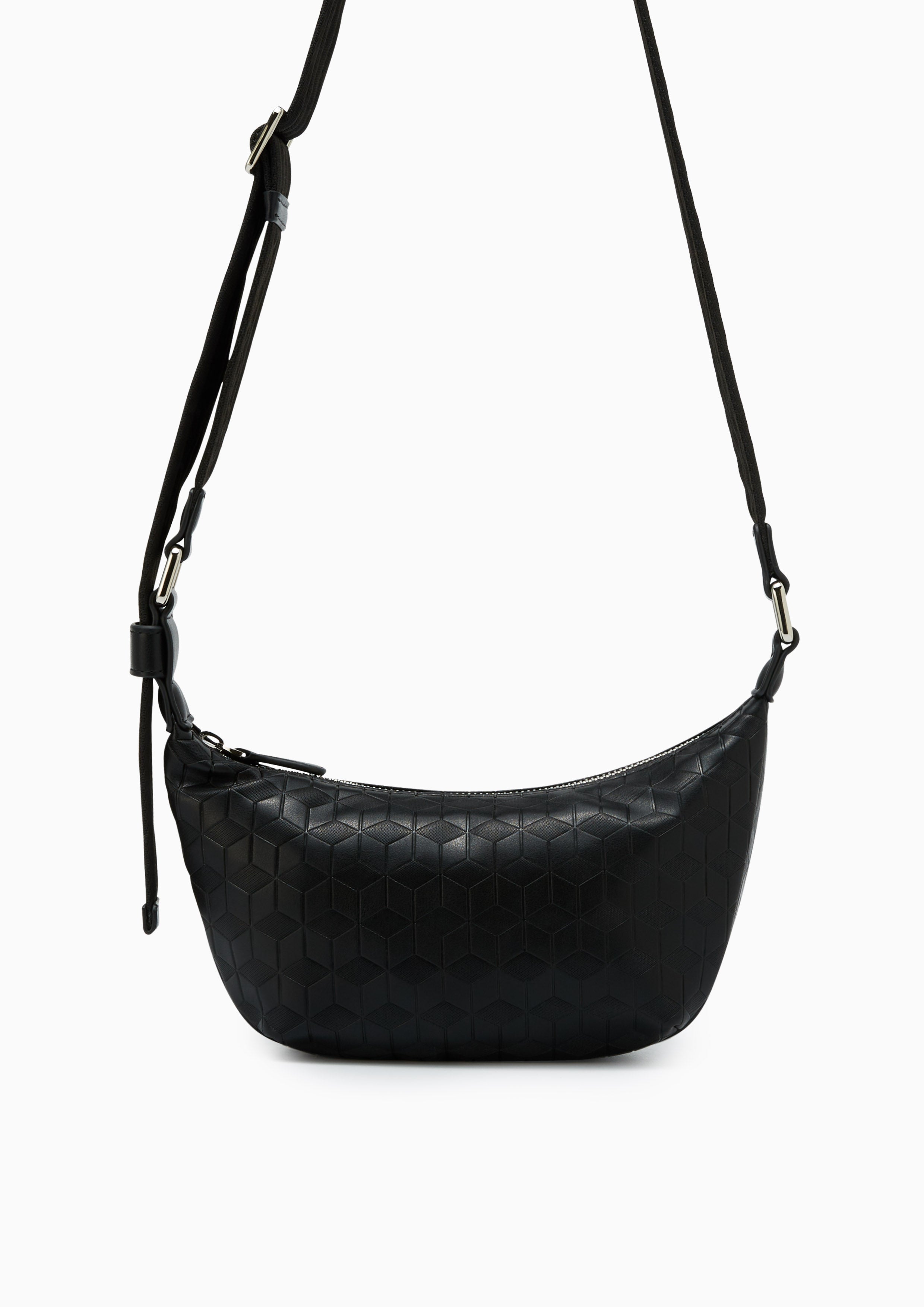 Benjie Infinite Half Moon Crossbody Bag Black