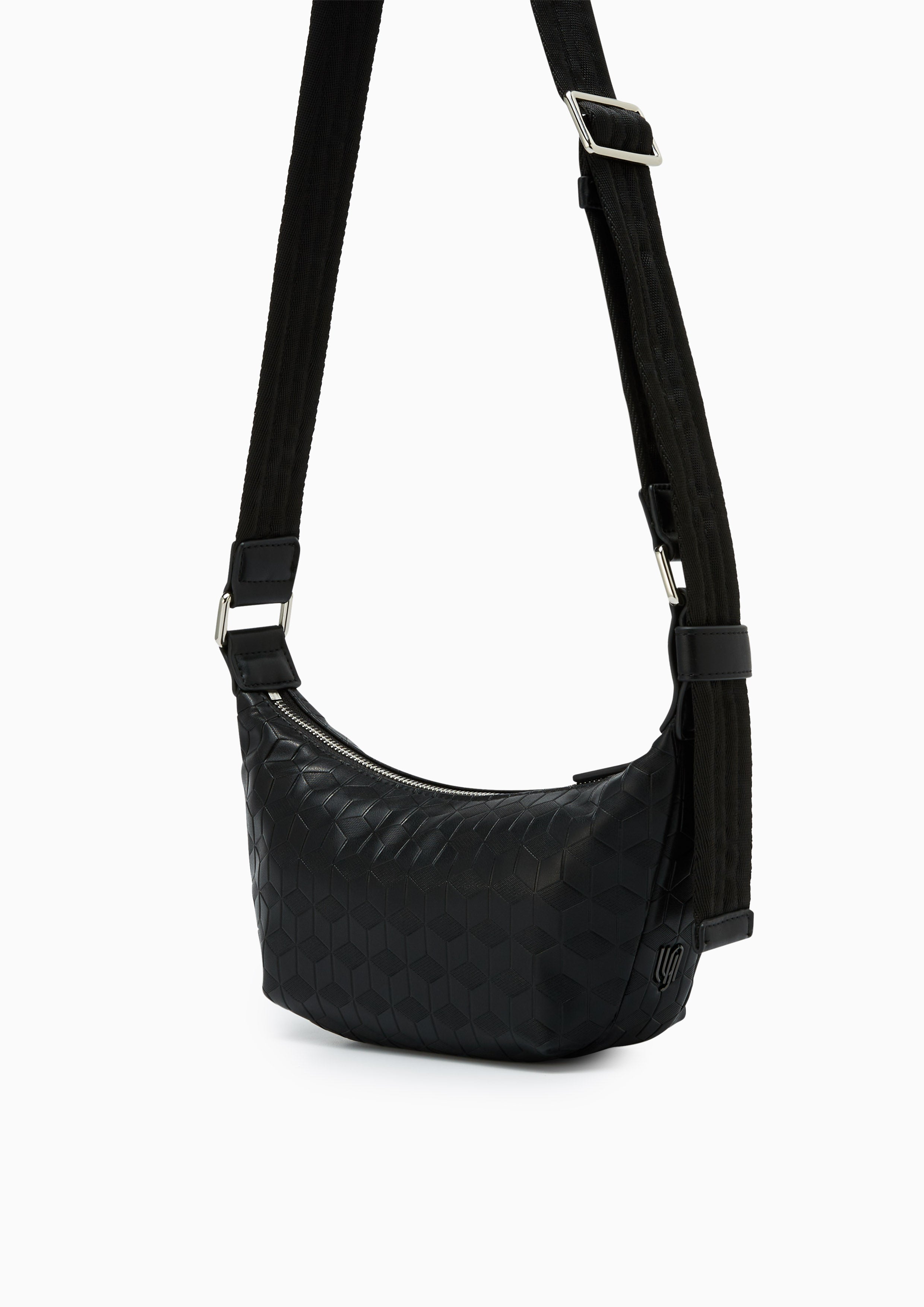 Benjie Infinite Half Moon Crossbody Bag Black