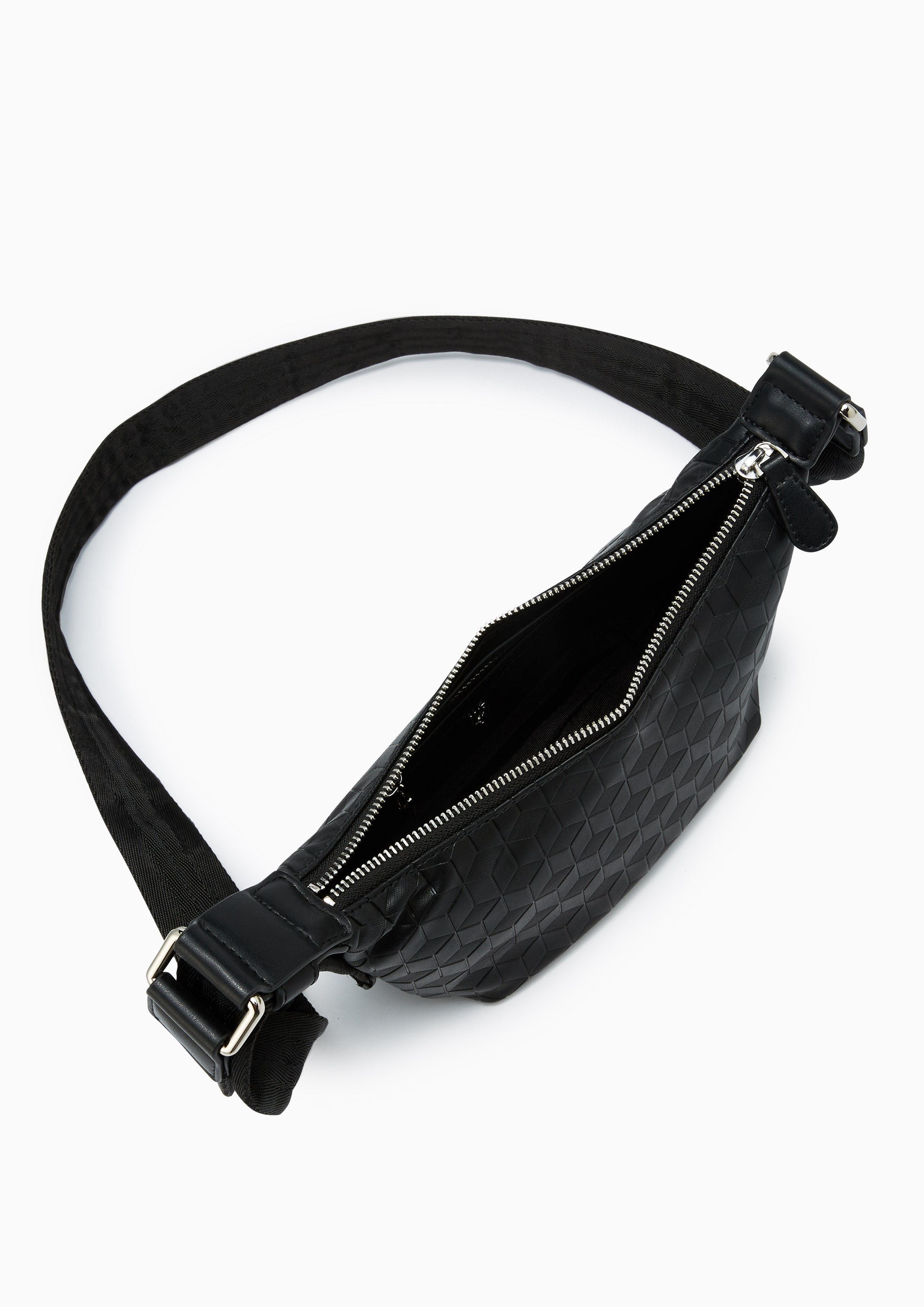 Benjie Infinite Half Moon Crossbody Bag Black