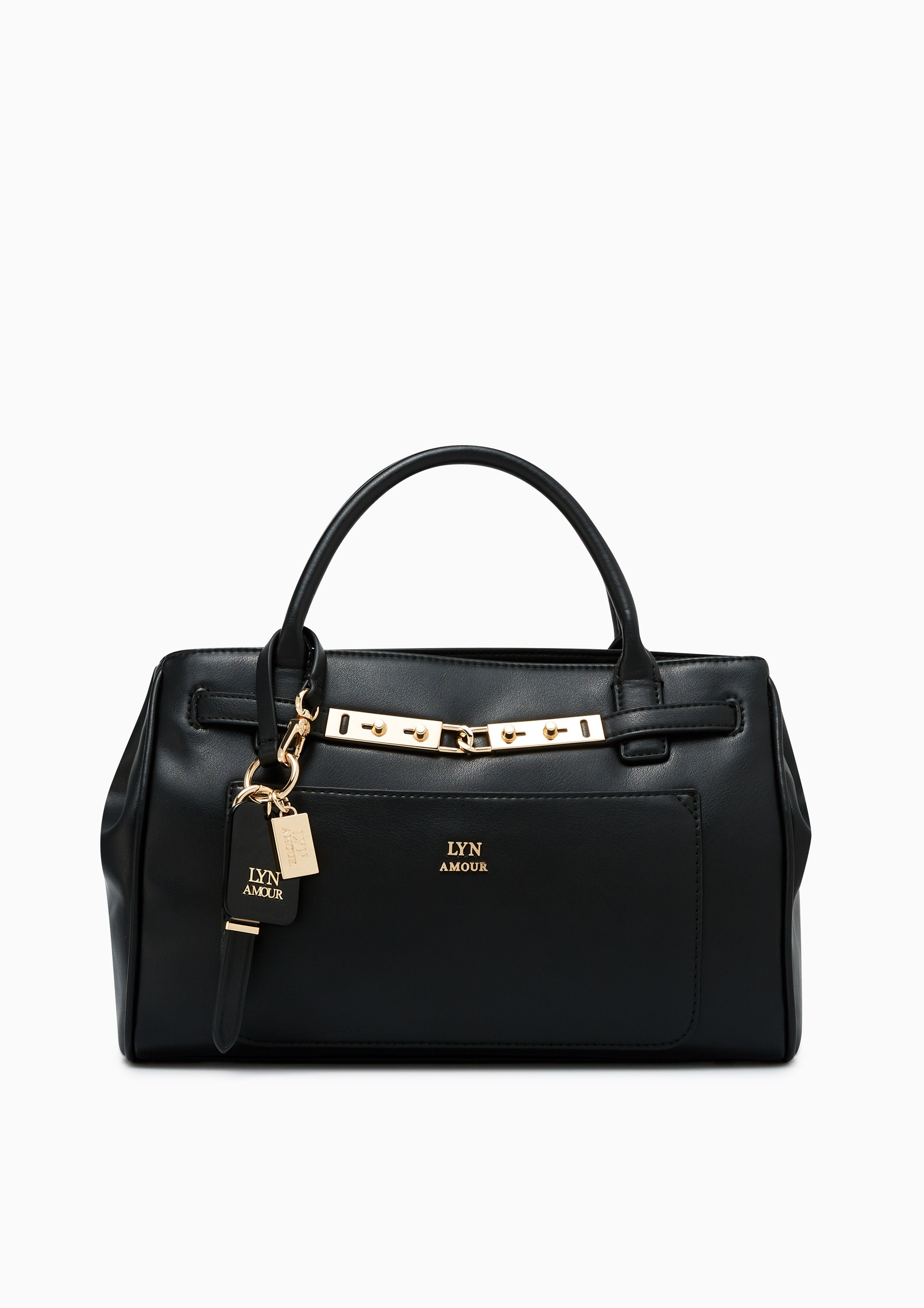 Athens L Top Handle Bag  Black