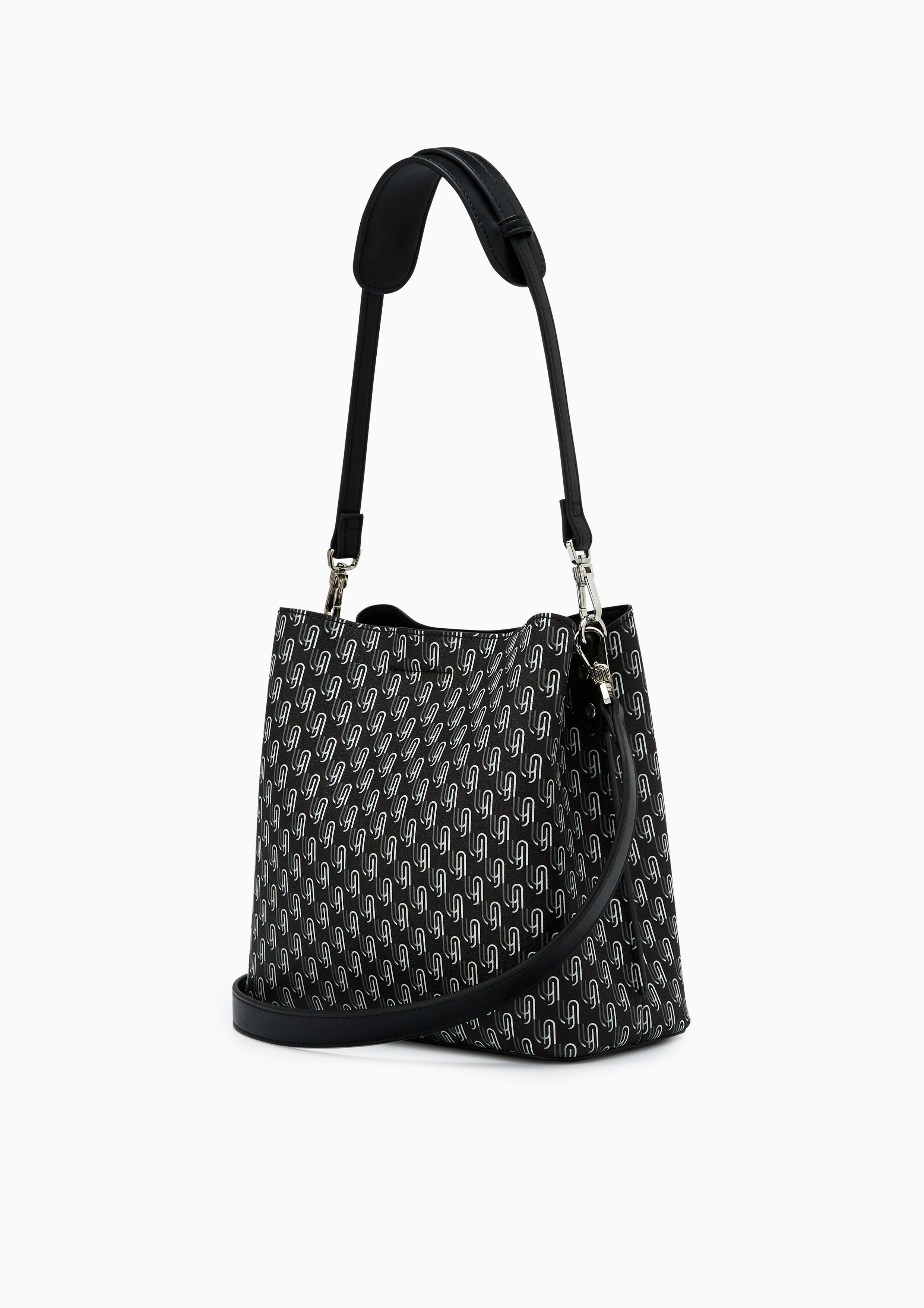 Joycelyn Infinite Print Bucket Bag Printed Black