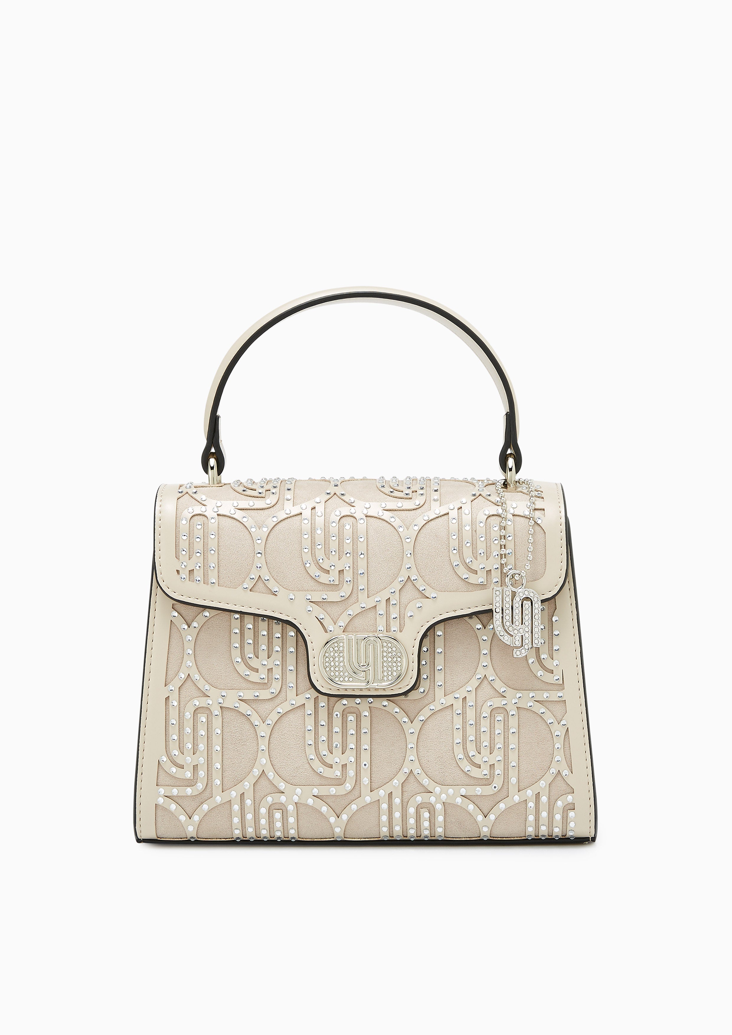 Flashy Crystal Infinite Handbag Beige