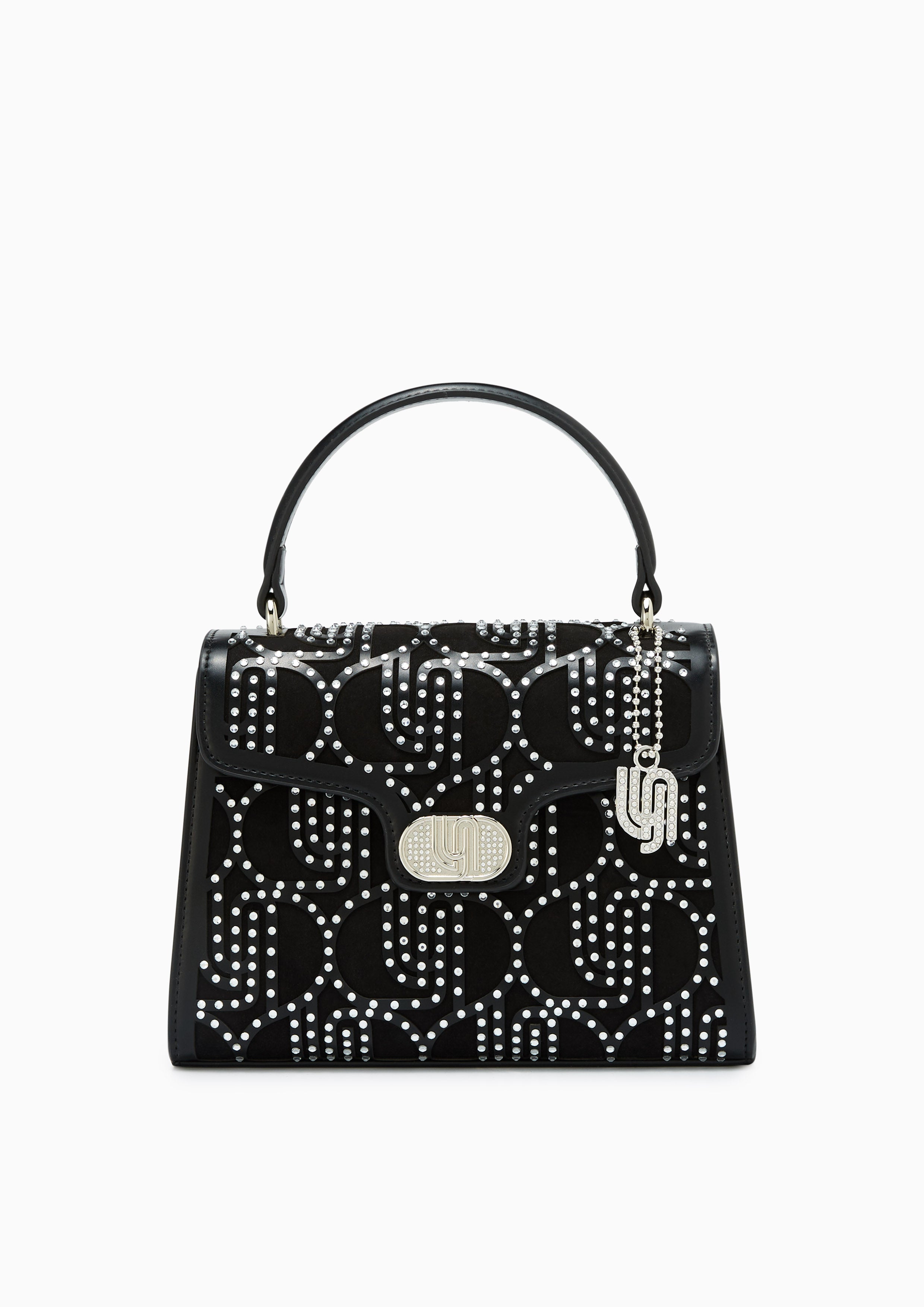 Flashy Crystal Infinite Handbag Black