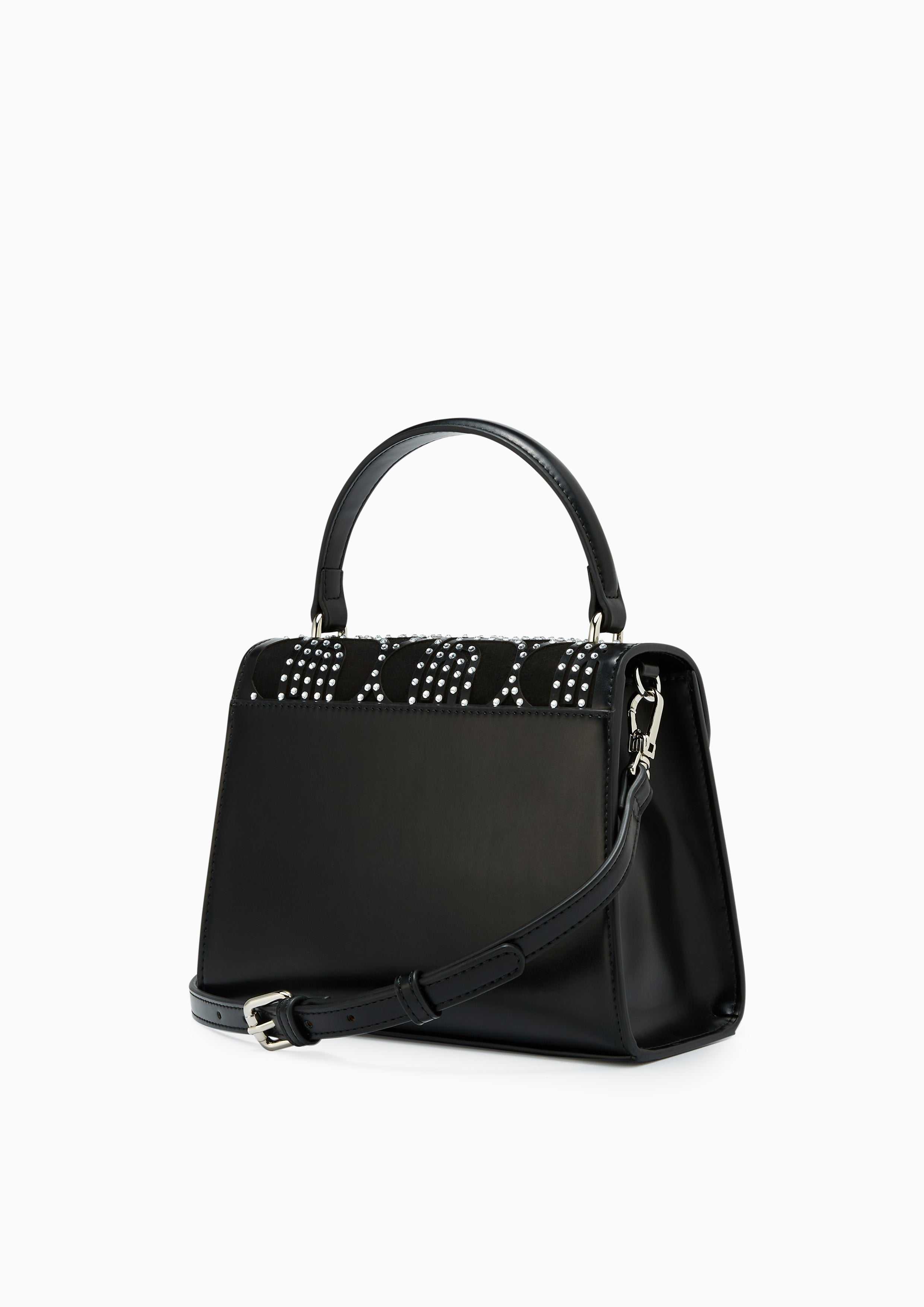 Flashy Crystal Infinite Handbag Black