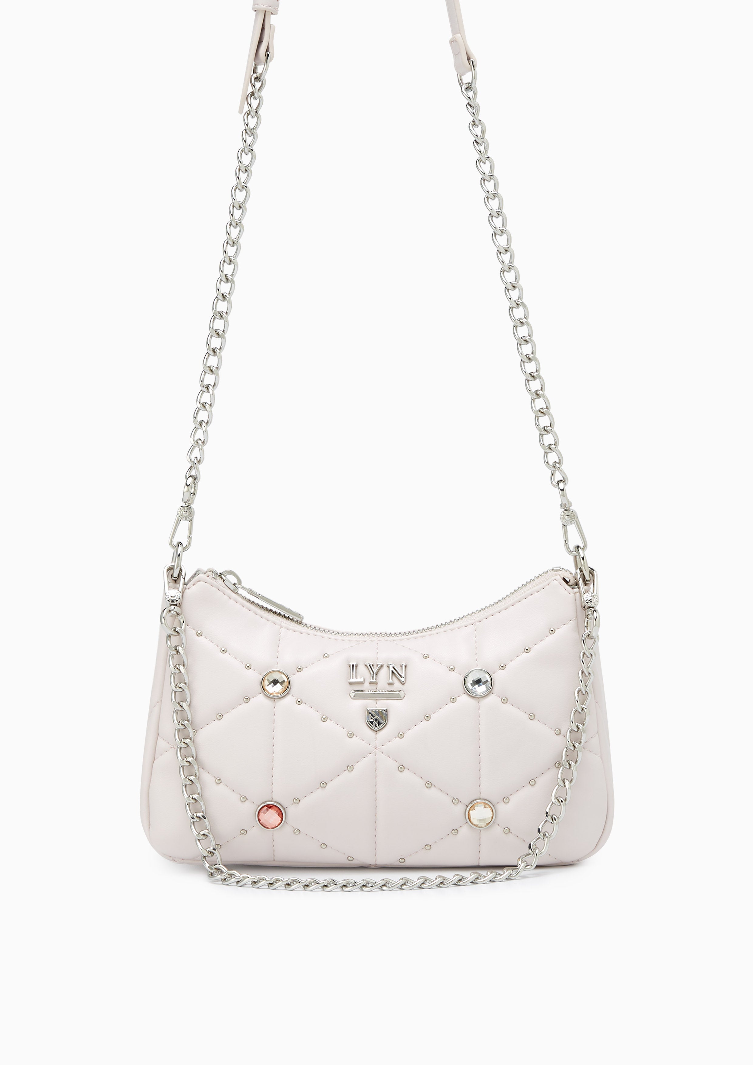 Tricia Bliss Circle Shoulder Bag Light Grey